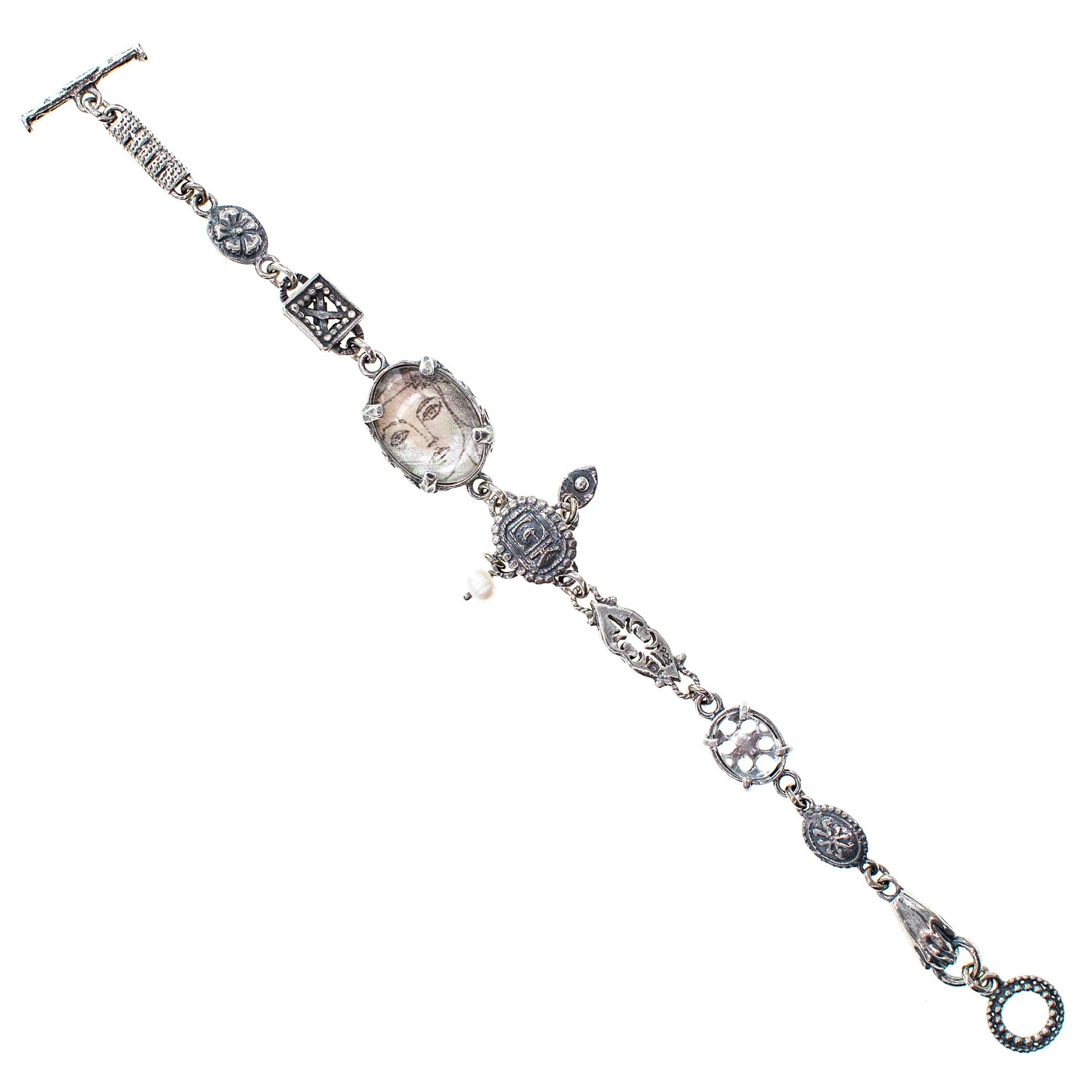 Picasso Link Bracelet – Sterling Silver – Gem Kingdom