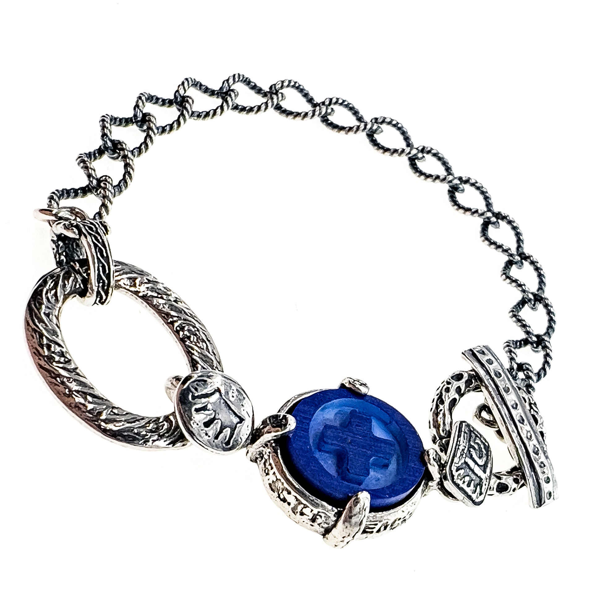 Blue Lapis Bracelet – Sterling Silver – Gem Kingdom