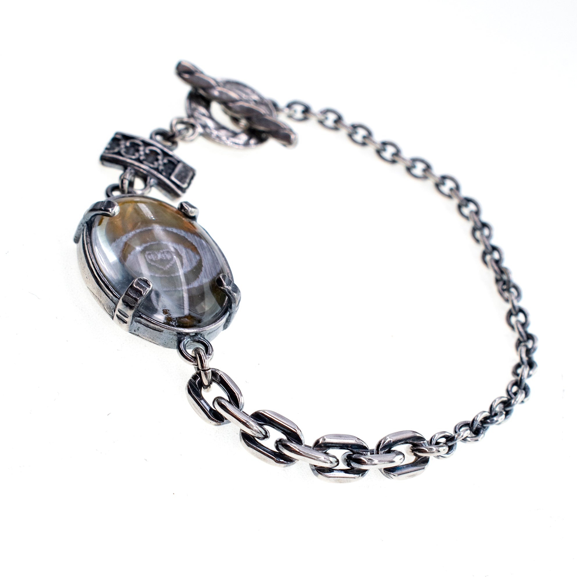 Green Eye Bracelet – Sterling Silver – Gem Kingdom
