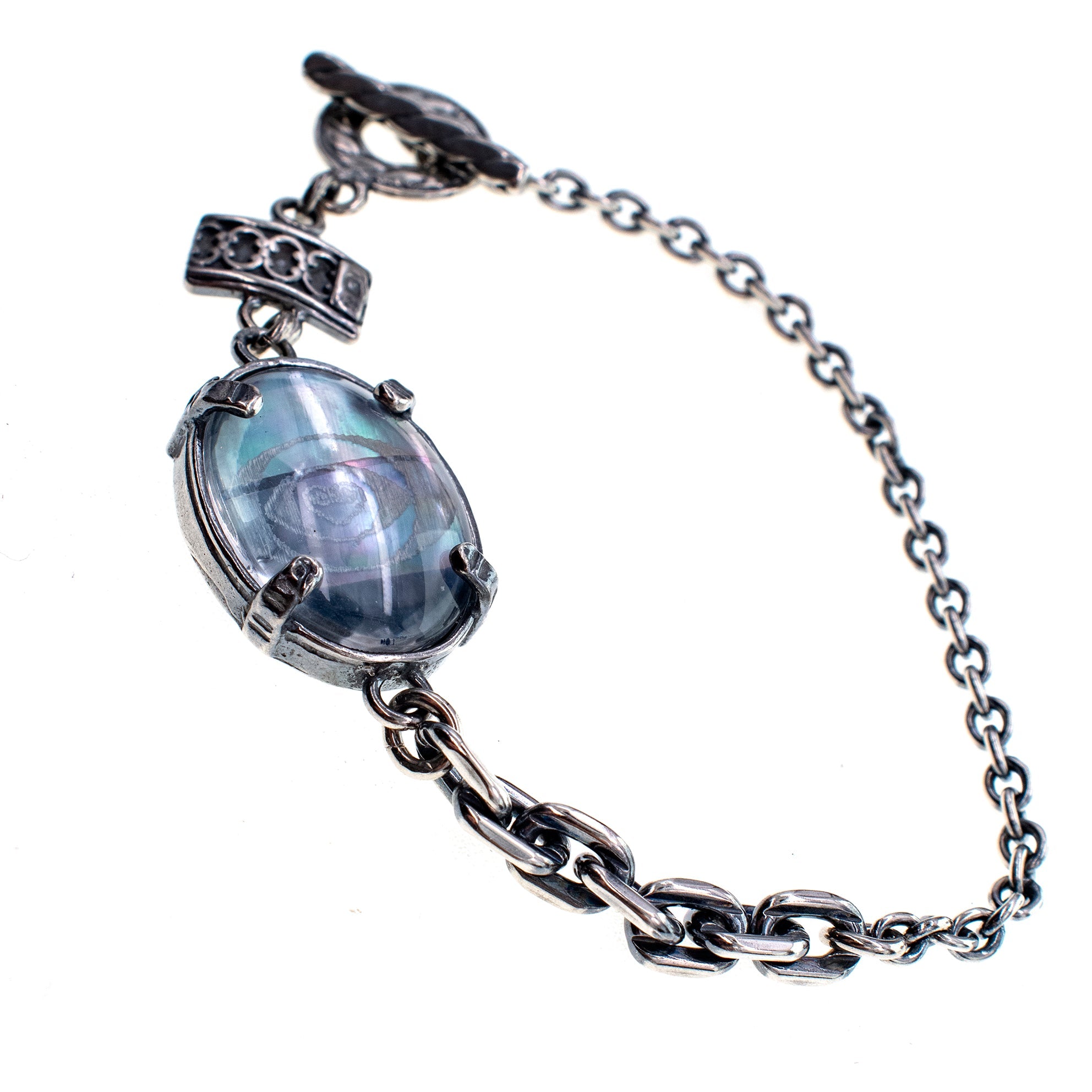 Grey Eye Bracelet – Sterling Silver – Gem Kingdom