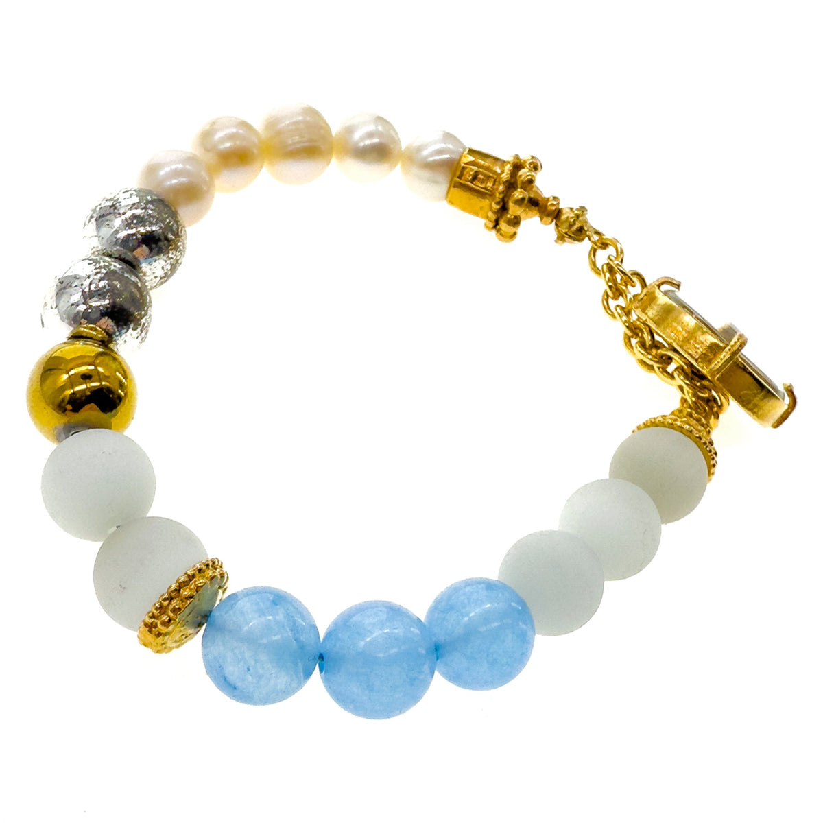 Blue Solace Bracelet – Gold Plated – Gem Kingdom
