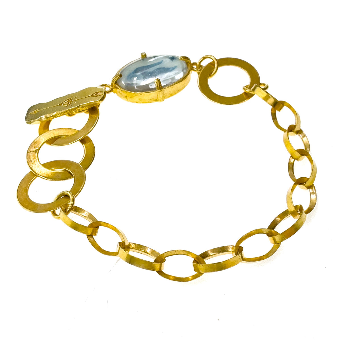 Blauwe Komeet Armband – Verguld – Gem Kingdom