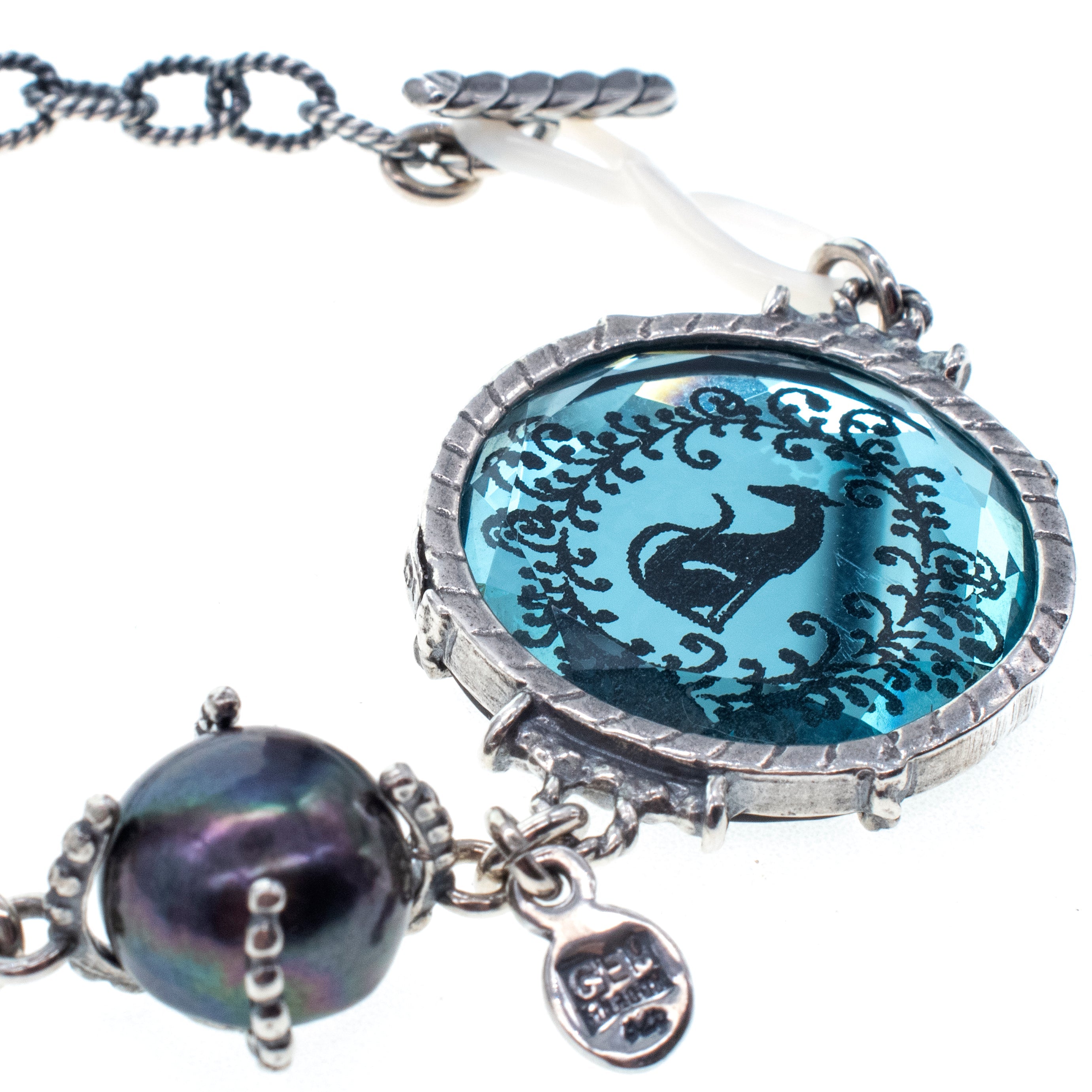 Blue Greyhound Intaglio Bracelet – Sterling Silver – Gem Kingdom