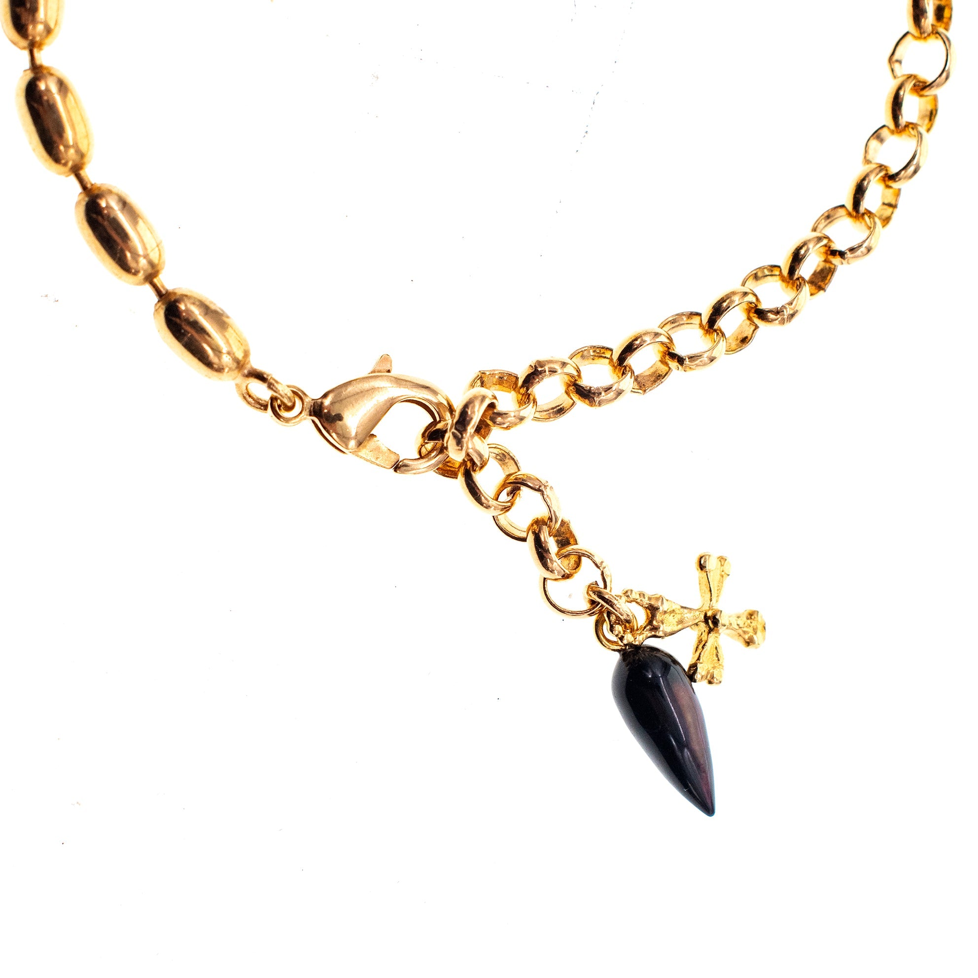 Black Royal Orb Bracelet – Gold Plated – Gem Kingdom