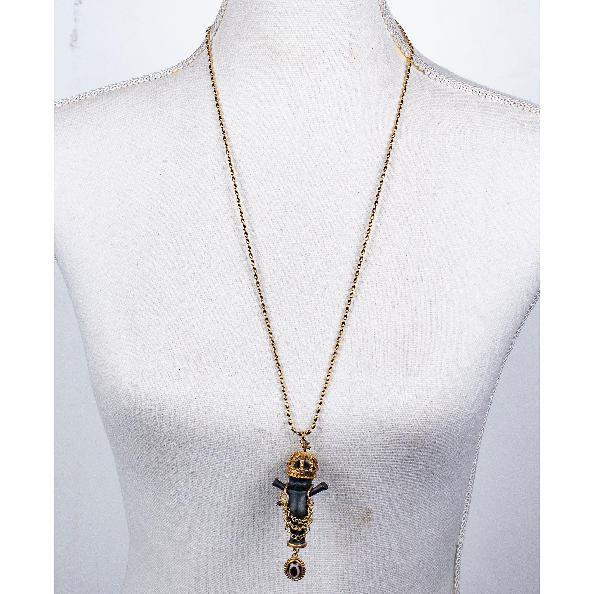 Gem Baby Black And Gold Necklace – Gold Plated – Gem Kingdom