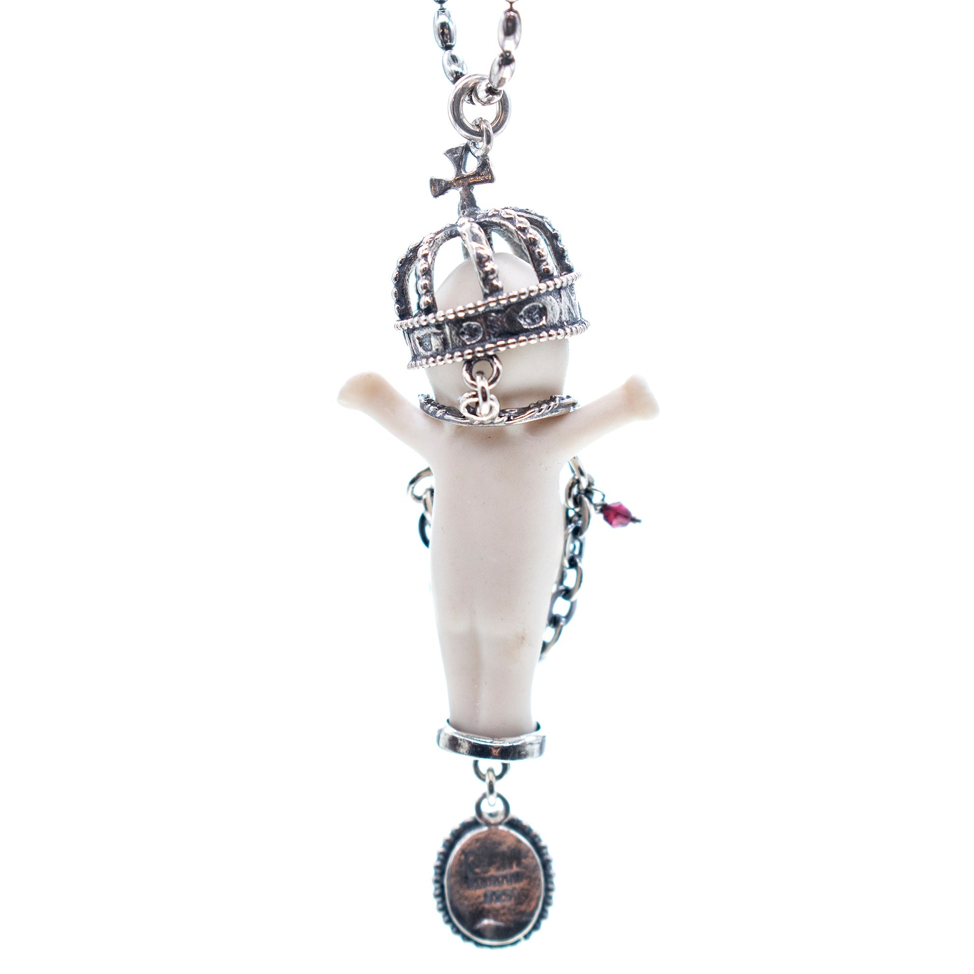 Gem Baby White And Silver Necklace – Sterling Silver – Gem Kingdom