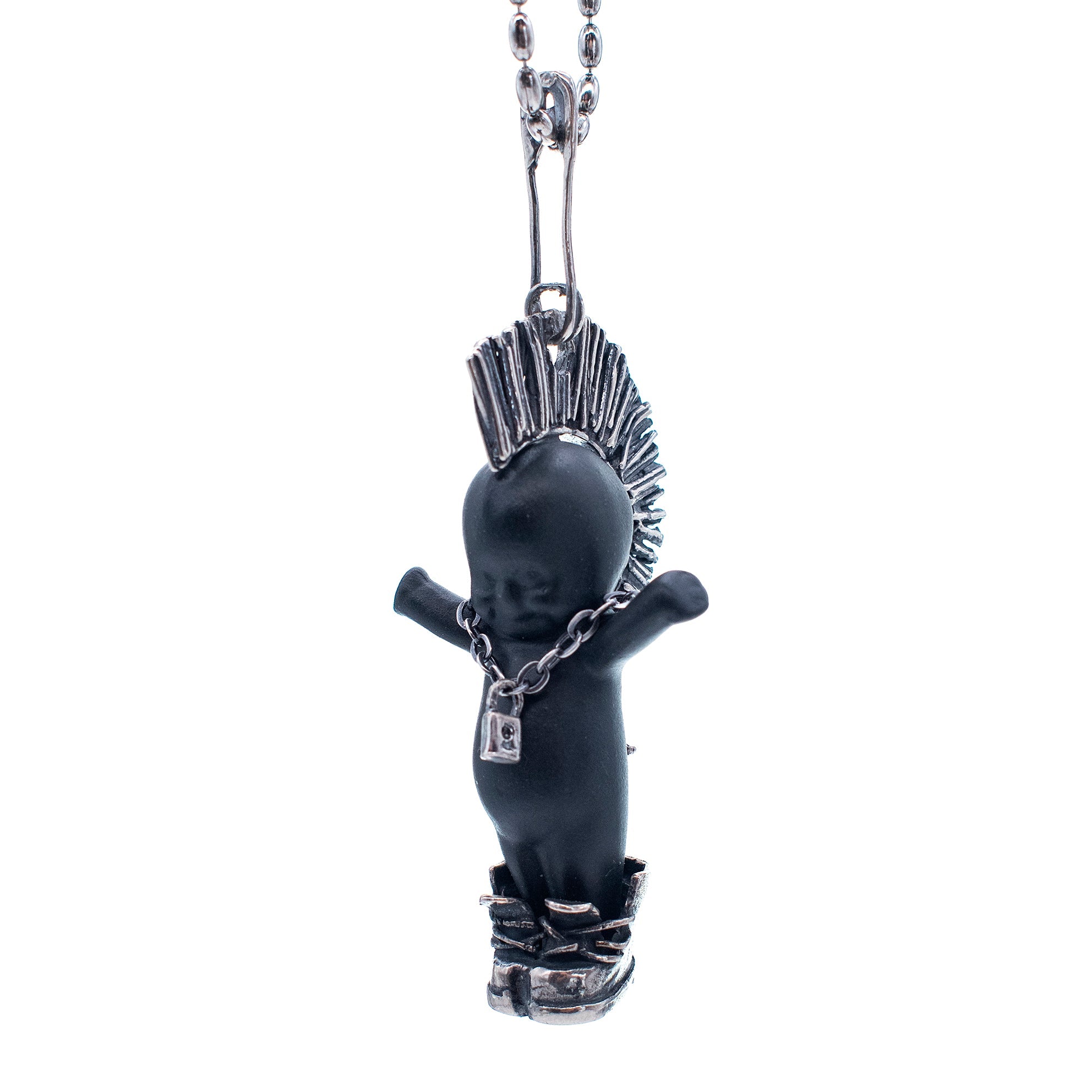 Little Sid Black And Silver Necklace – Sterling Silver – Gem Kingdom