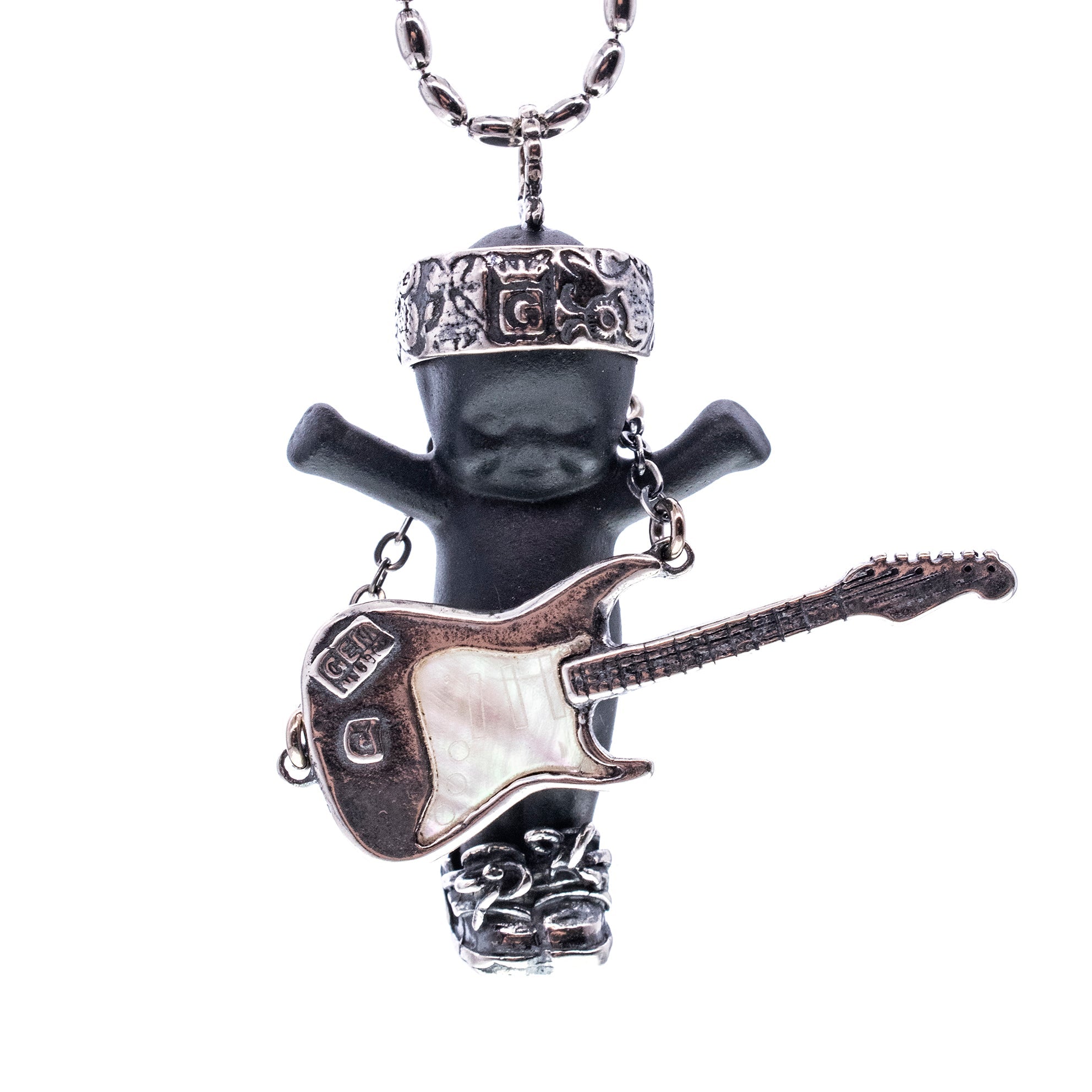 Rock-A-Bye Baby Black And Silver Necklace – Sterling Silver – Gem Kingdom