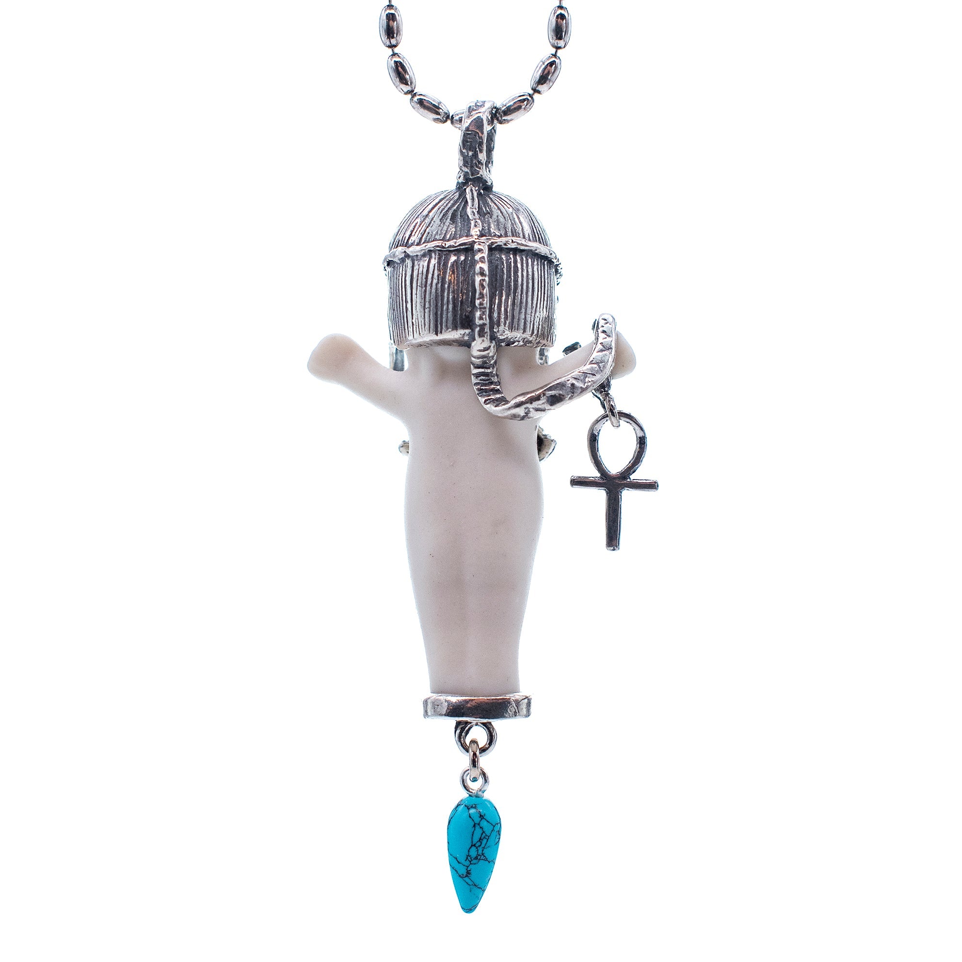 Cleo White And Silver Necklace – Sterling Silver – Gem Kingdom