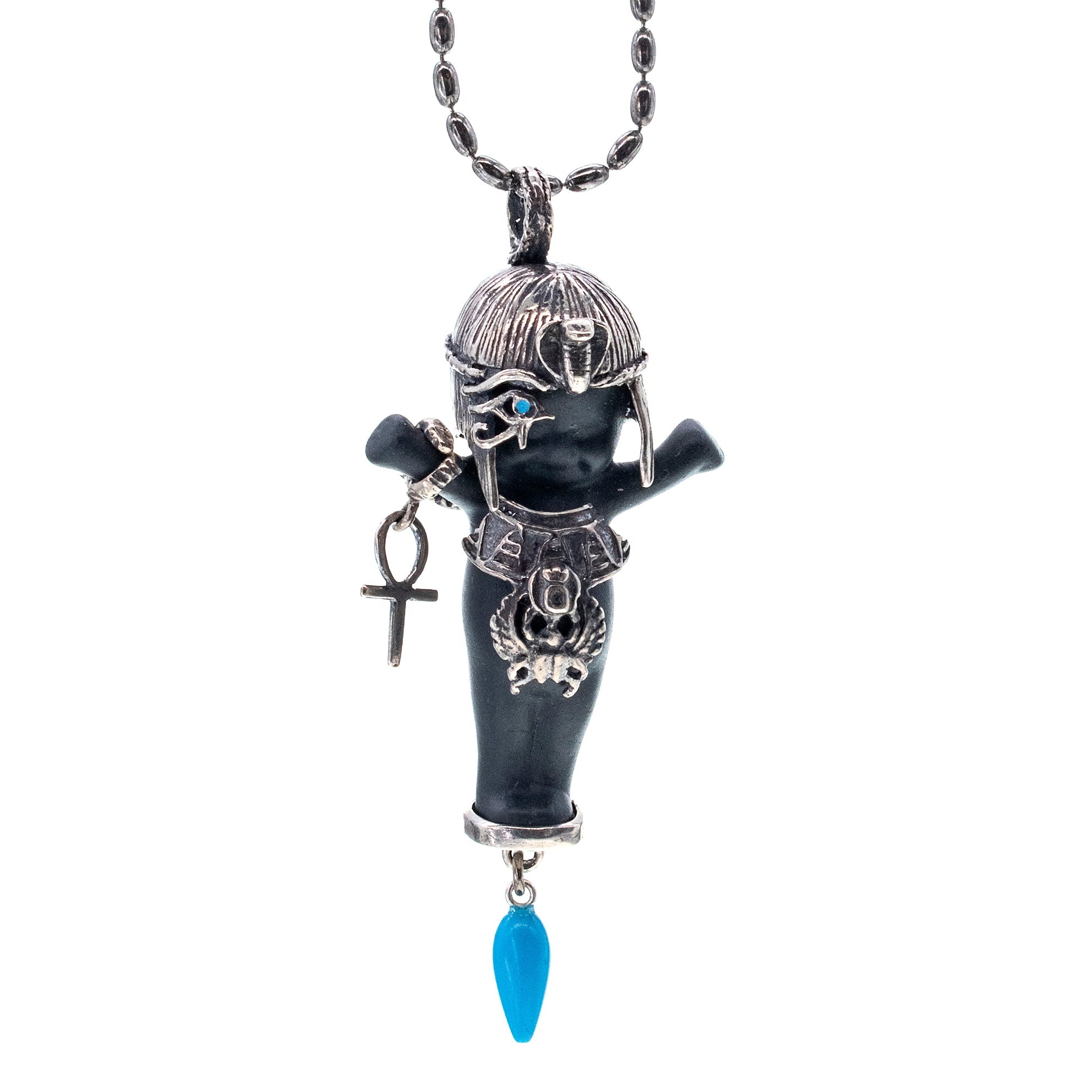 Cleo Black And Silver Necklace – Sterling Silver – Gem Kingdom