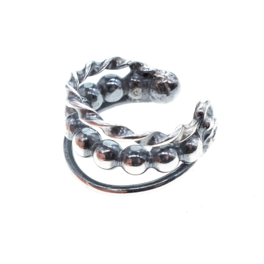 Stacked Sterling Silver Ear Cuff – Sterling Silver – Gem Kingdom