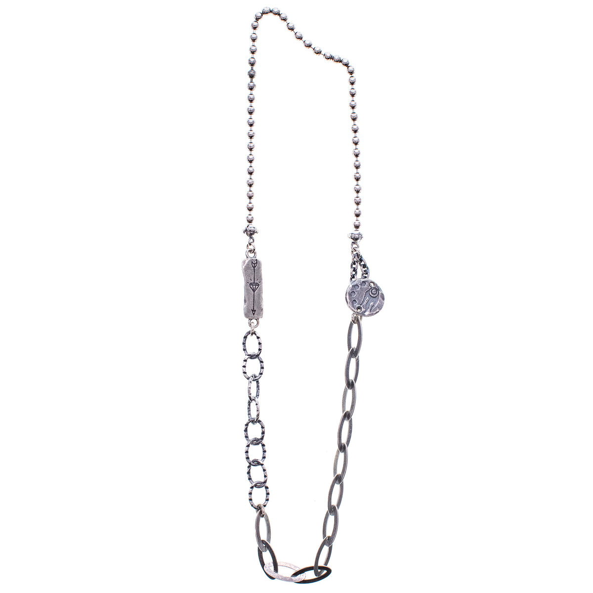 Gemengde Bedel Zilveren Ketting – Zilver – Gem Kingdom
