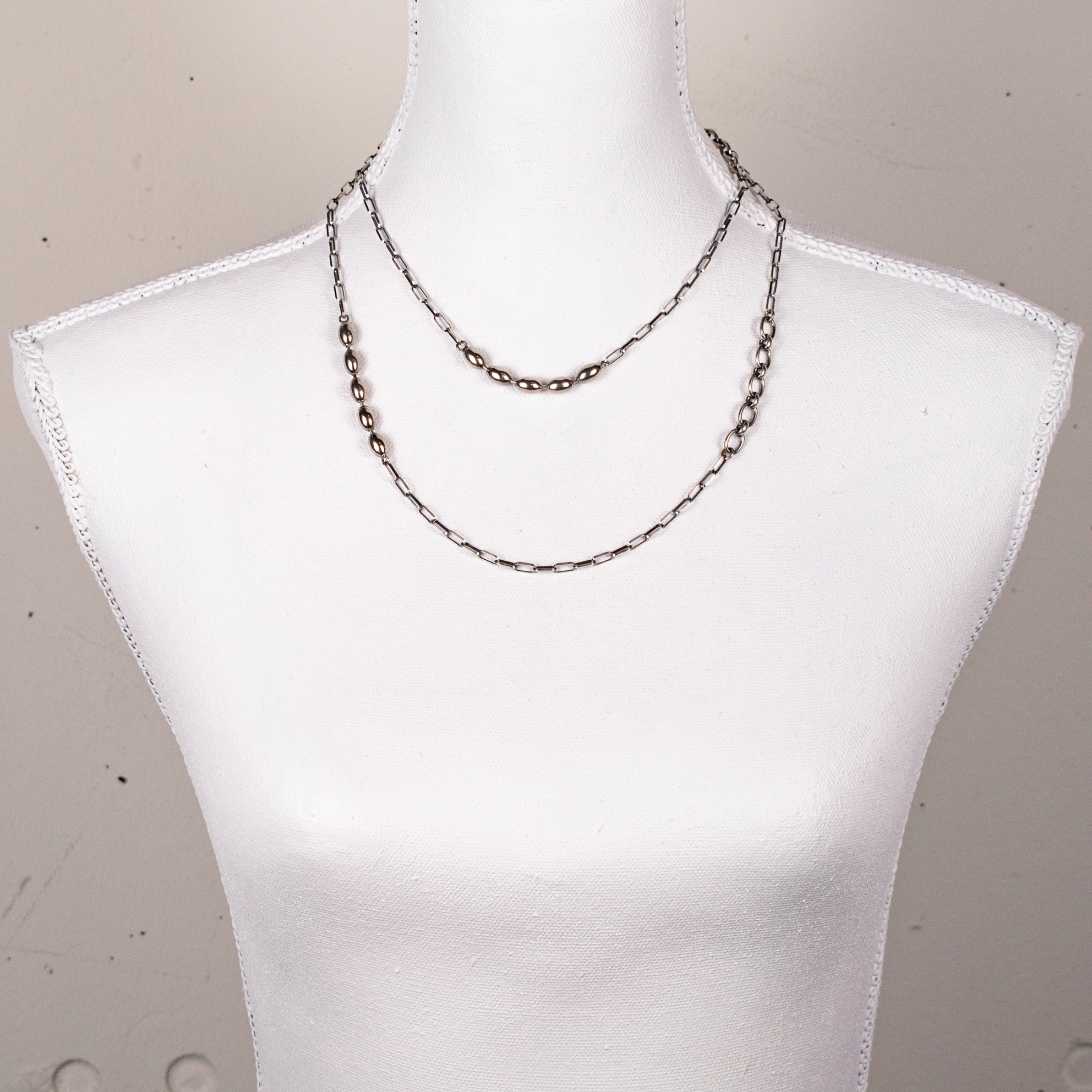 A-symmetrische Zilveren Ketting