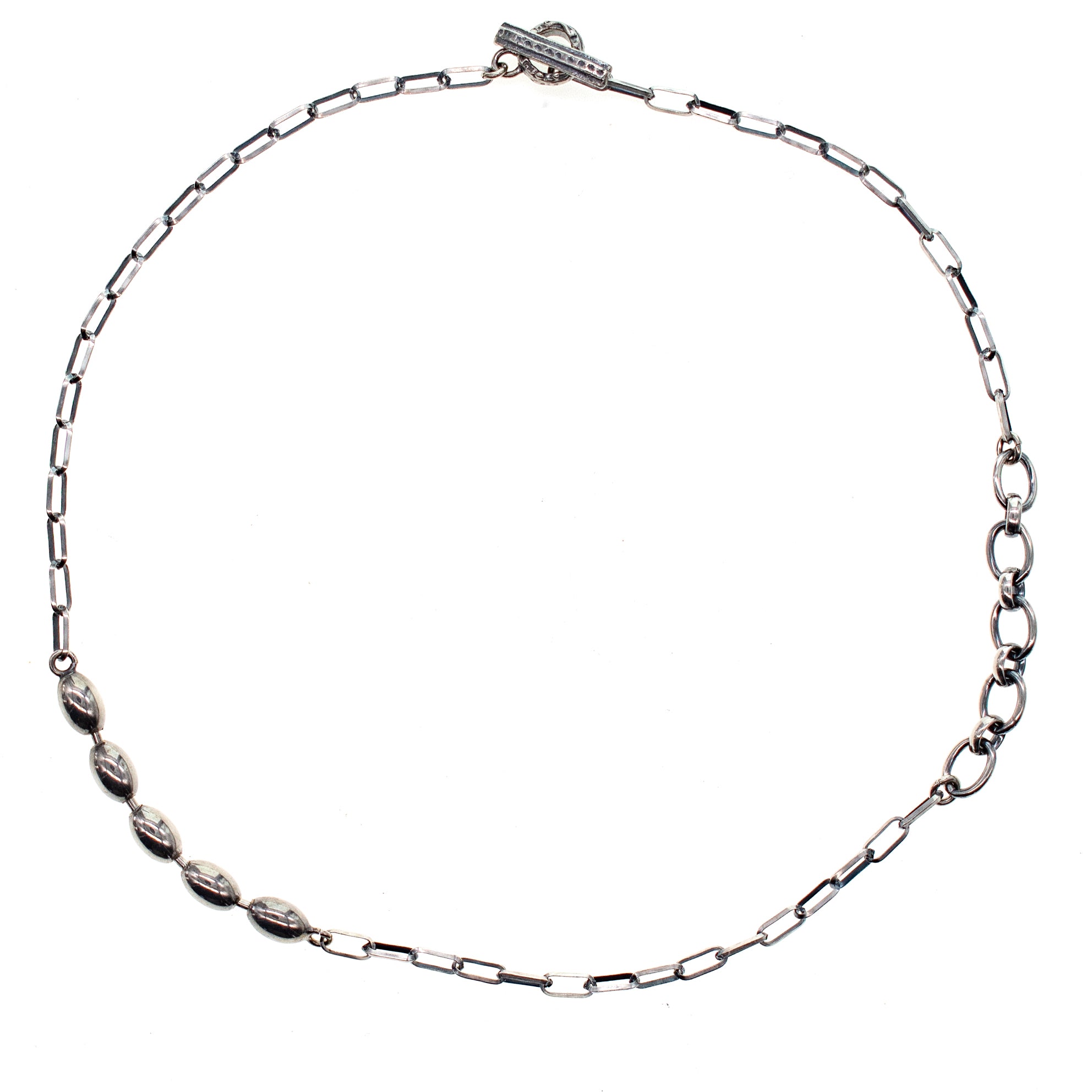 A-symmetrische Zilveren Ketting