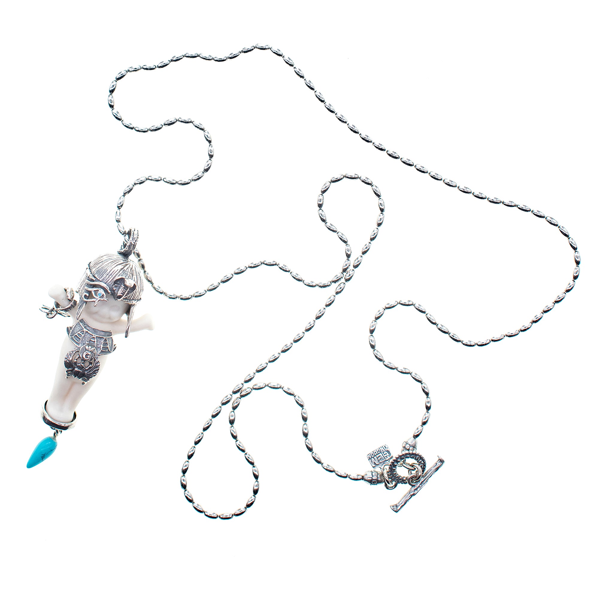 "Cleo" Ketting Wit En Zilver
