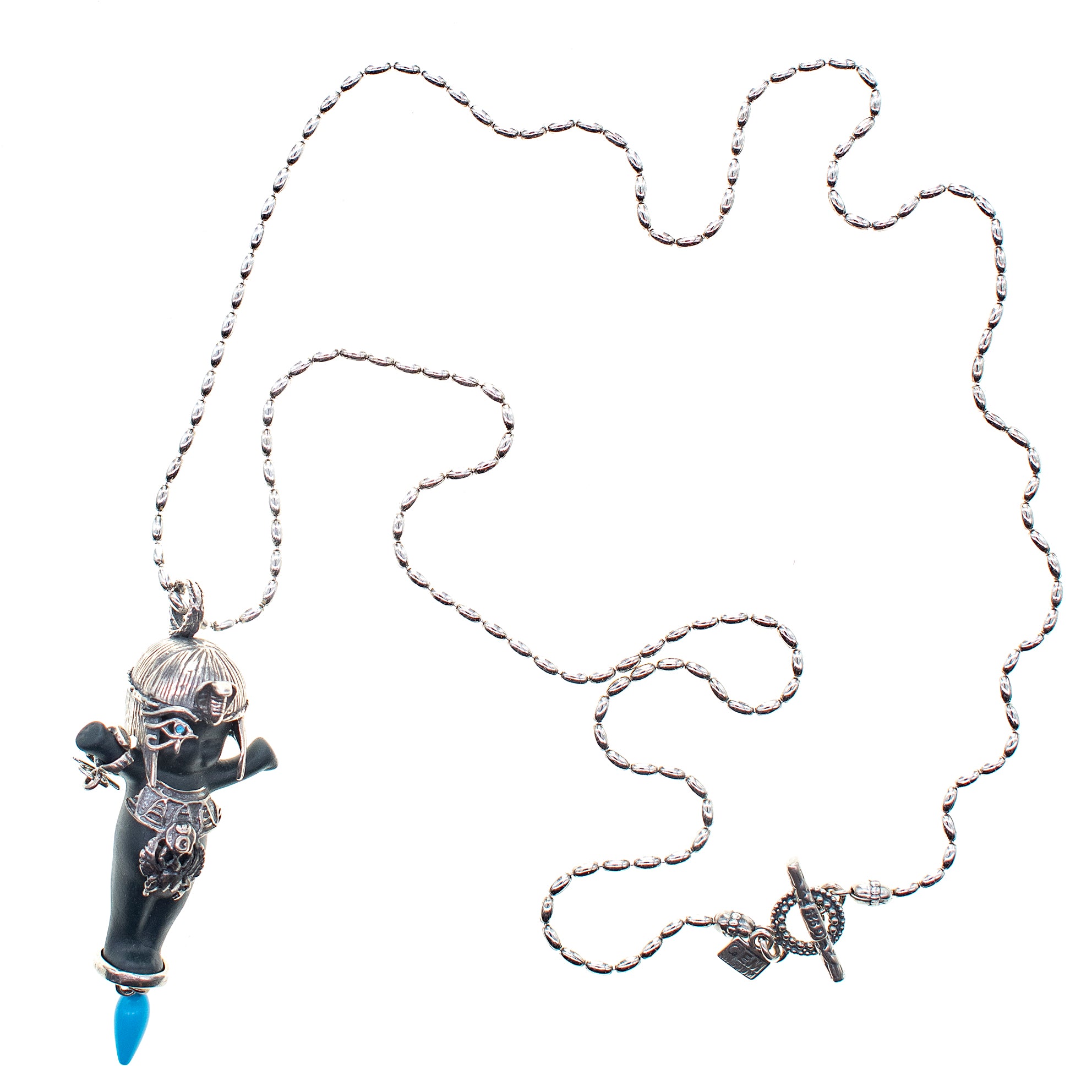 "Cleo" Ketting Zwart En Zilver