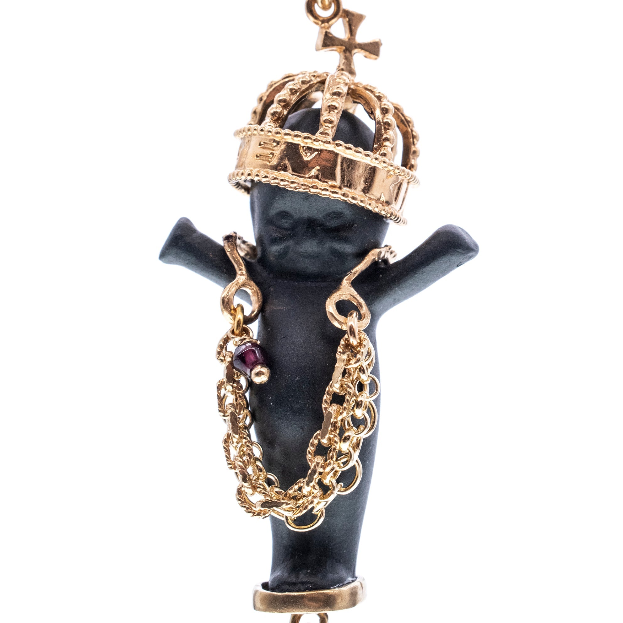 Gem Baby Black And Gold Necklace – Gold Plated – Gem Kingdom