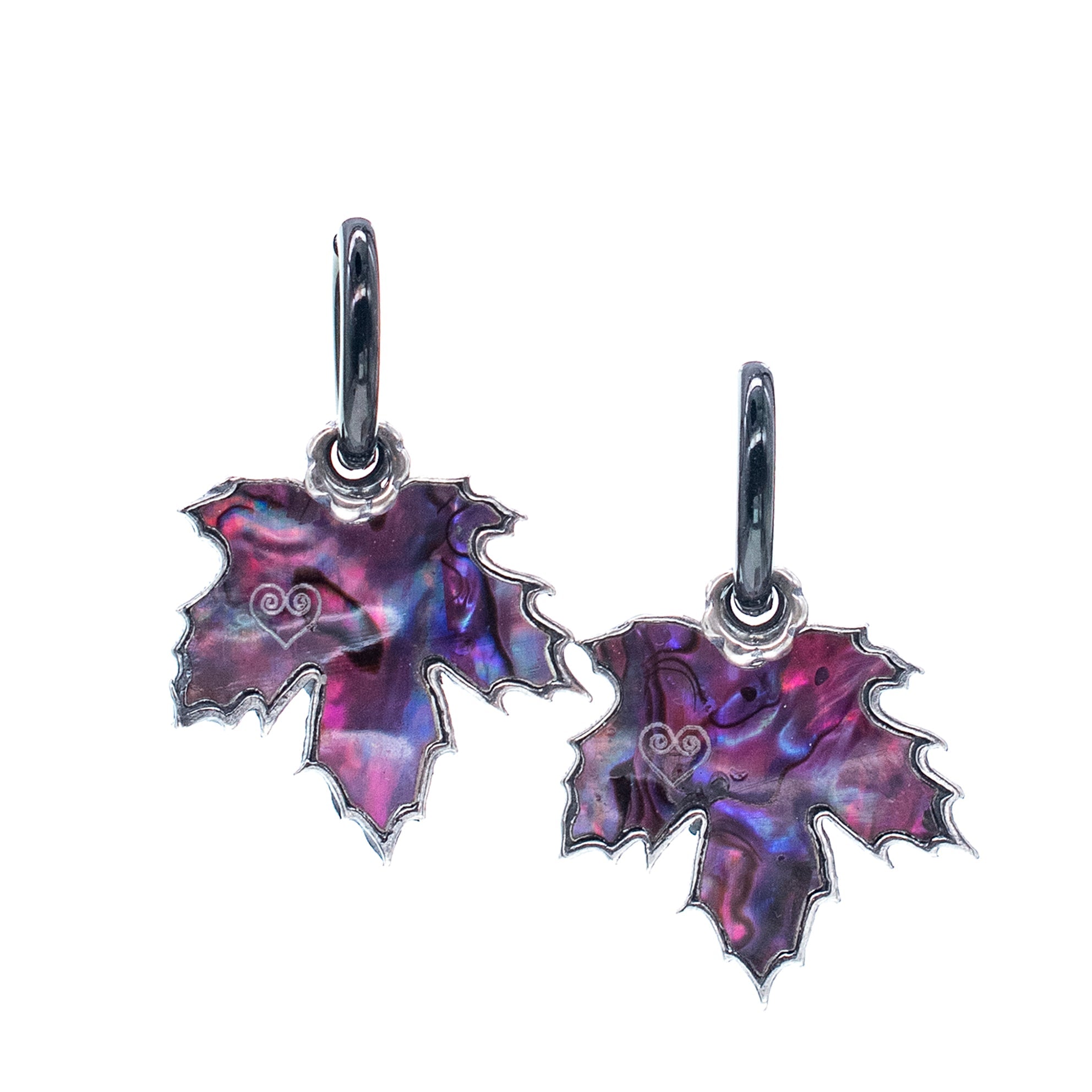 Purple Leaf Earrings – Sterling Silver – Gem Kingdom