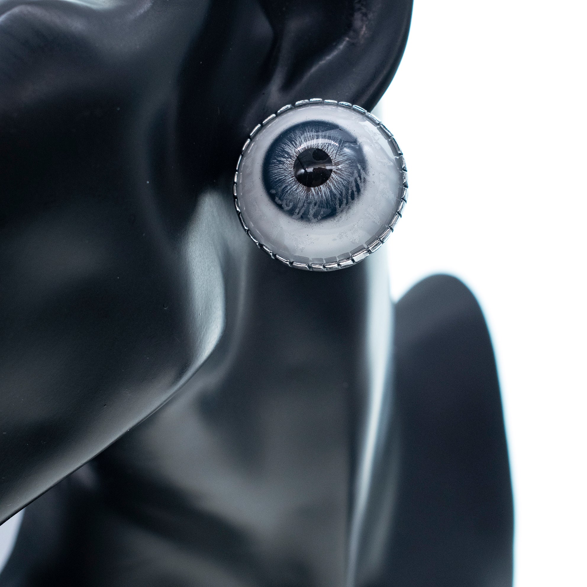 Eye Love You Ear Clips Blue Eye – Sterling Silver – Gem Kingdom