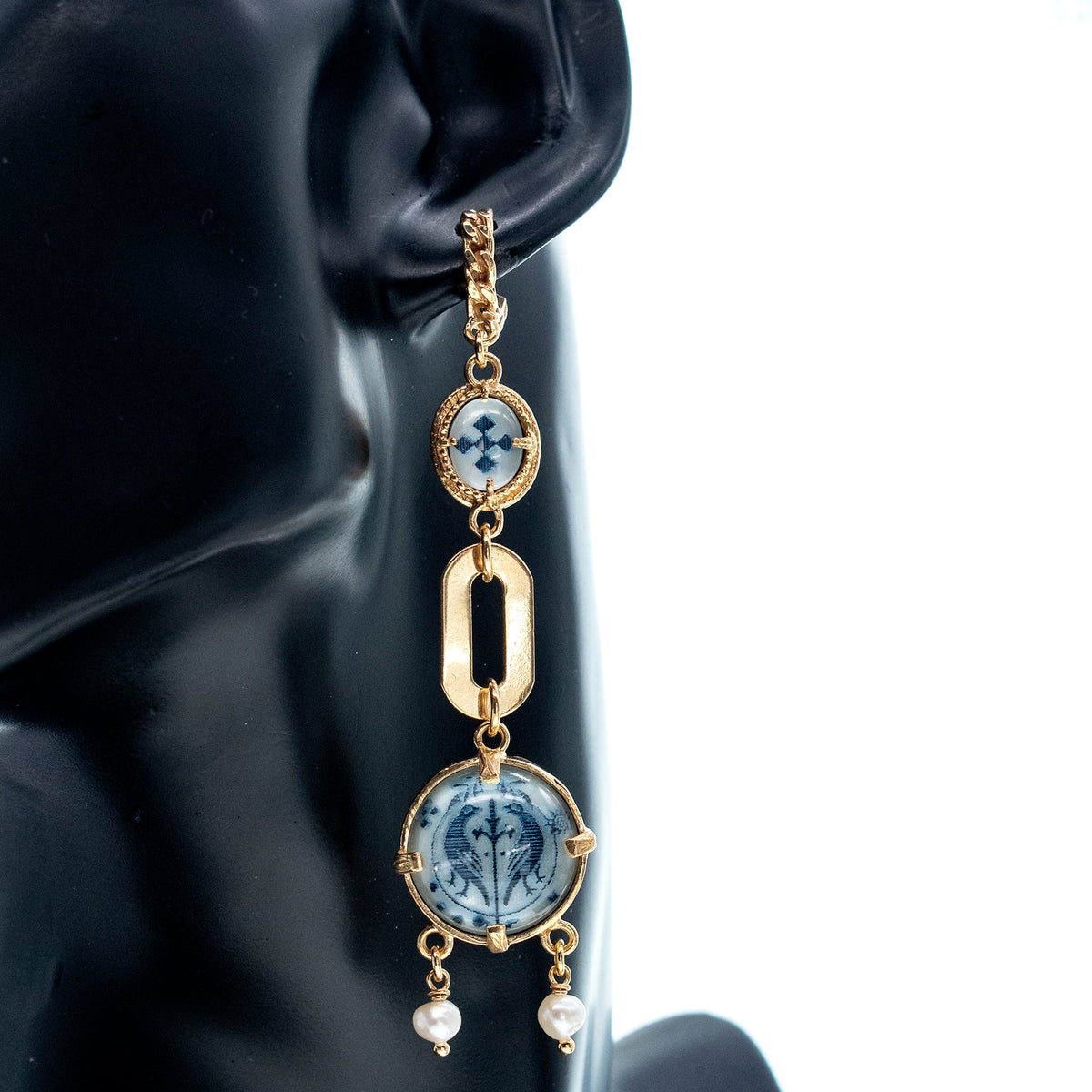 Love Birds Single Earring Glow In The Dark – 18k Gold Plated – Gem Kingdom