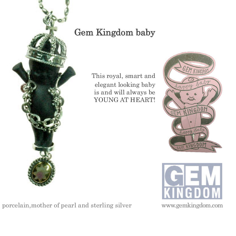 "Gem Baby" Ketting Zwart En Goud