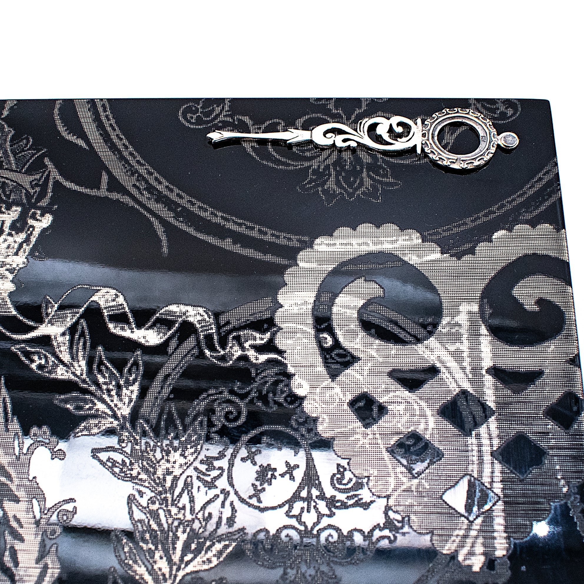 Engraved Black Lacquer Jewelry Box – Gem Kingdom