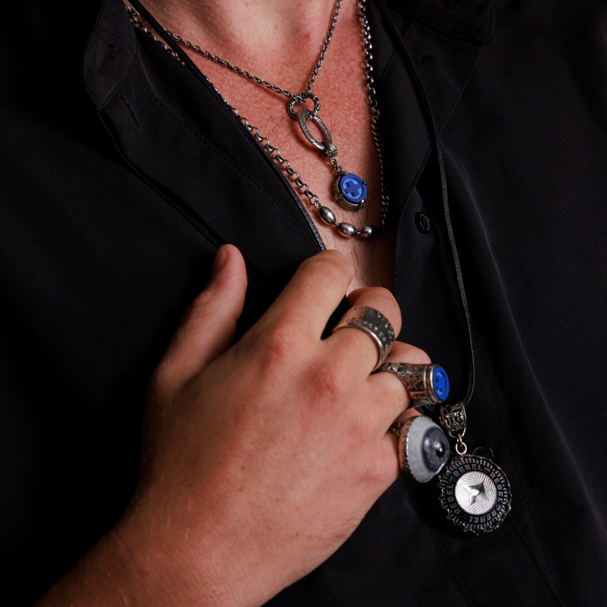 Rebel Rebel Blauwe Lapis Ketting