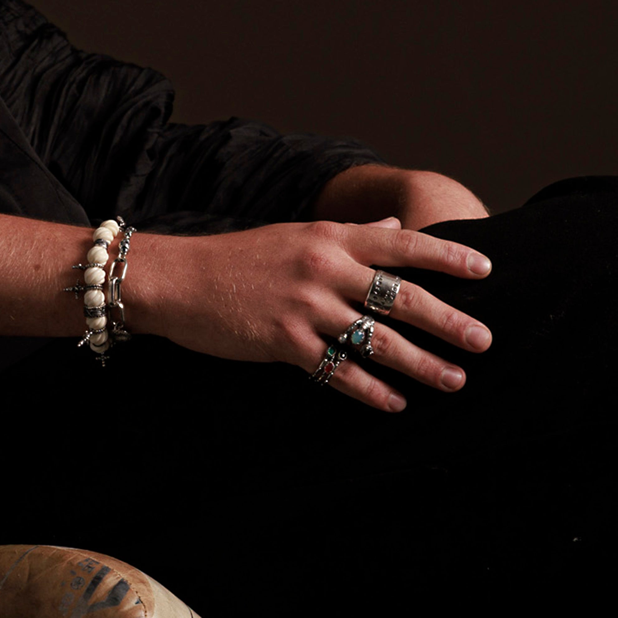 Rebel Rebel Herenarmband Zilver