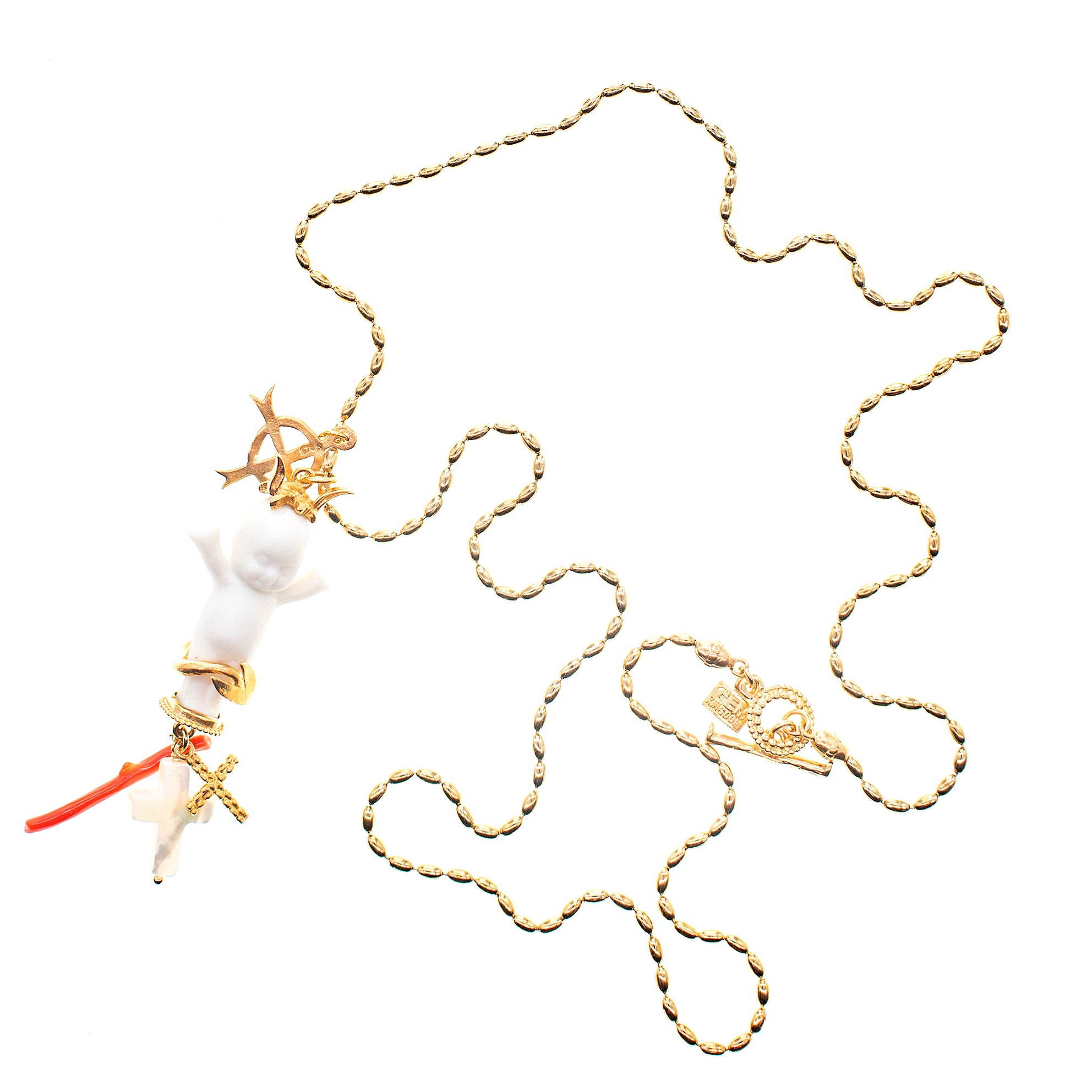 "Jezabella" Ketting Wit En Goud