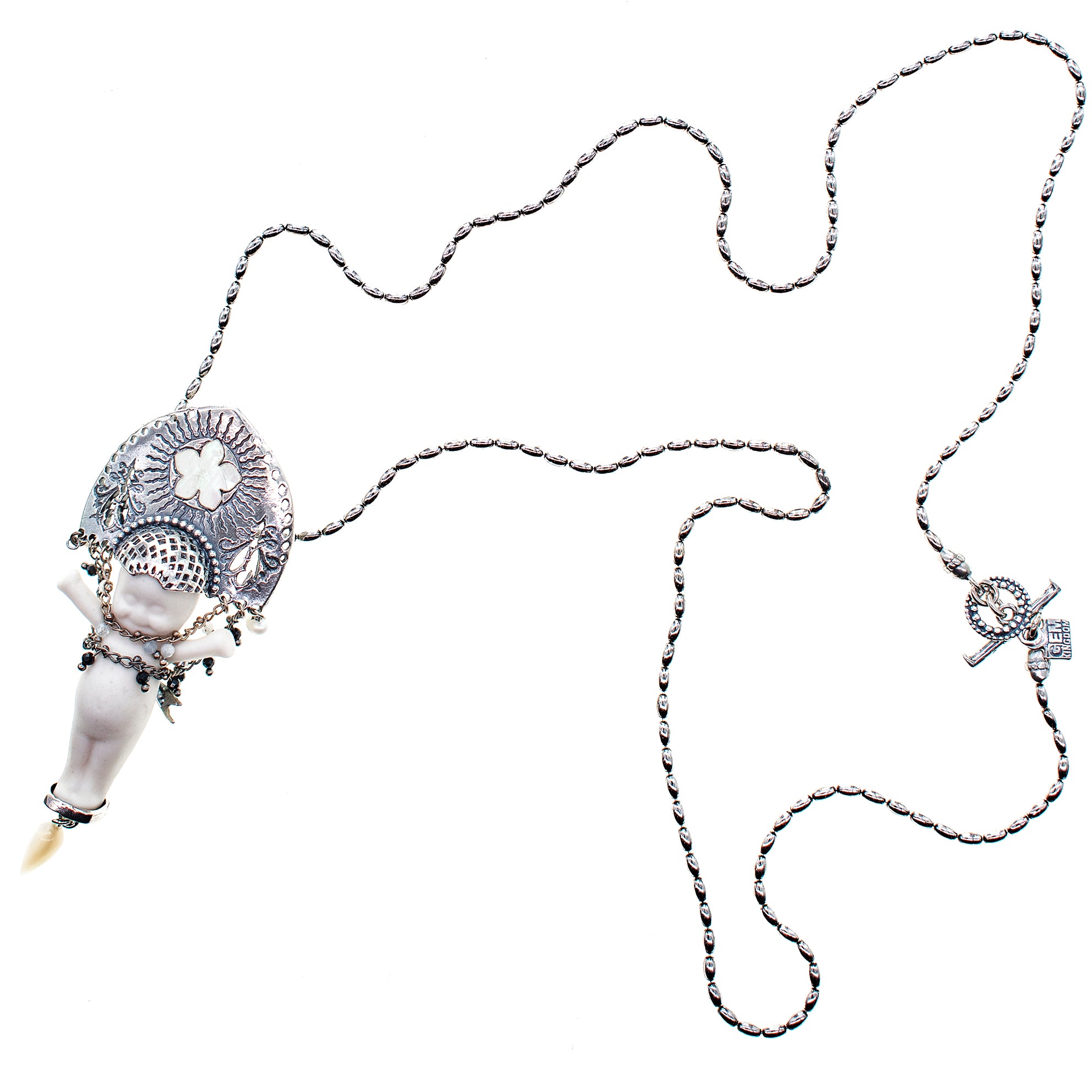 "Koko" Ketting Wit En Zilver