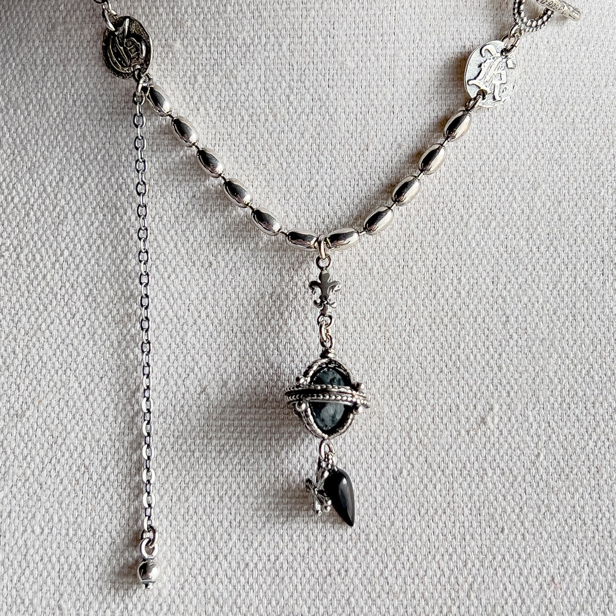 Hawkeye Orb Charm Necklace – Sterling Silver – Gem Kingdom