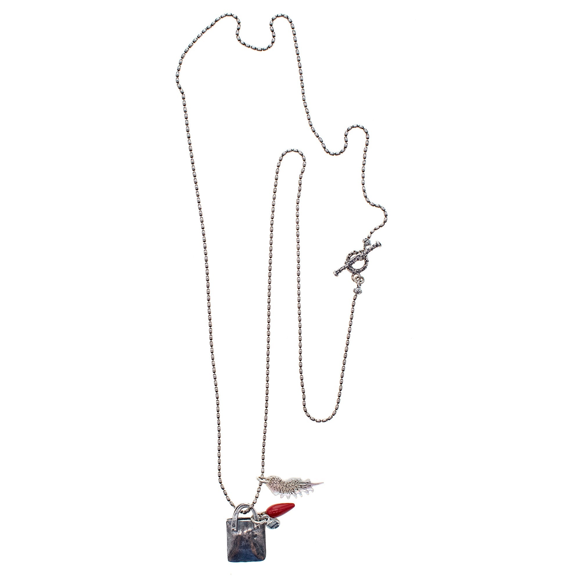 Tote Bag Necklace – Sterling Silver – Gem Kingdom