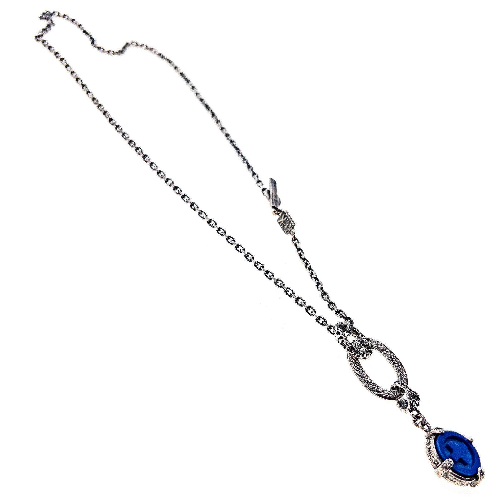 Rebel Rebel Blue Lapis Necklace – Sterling Silver – Gem Kingdom