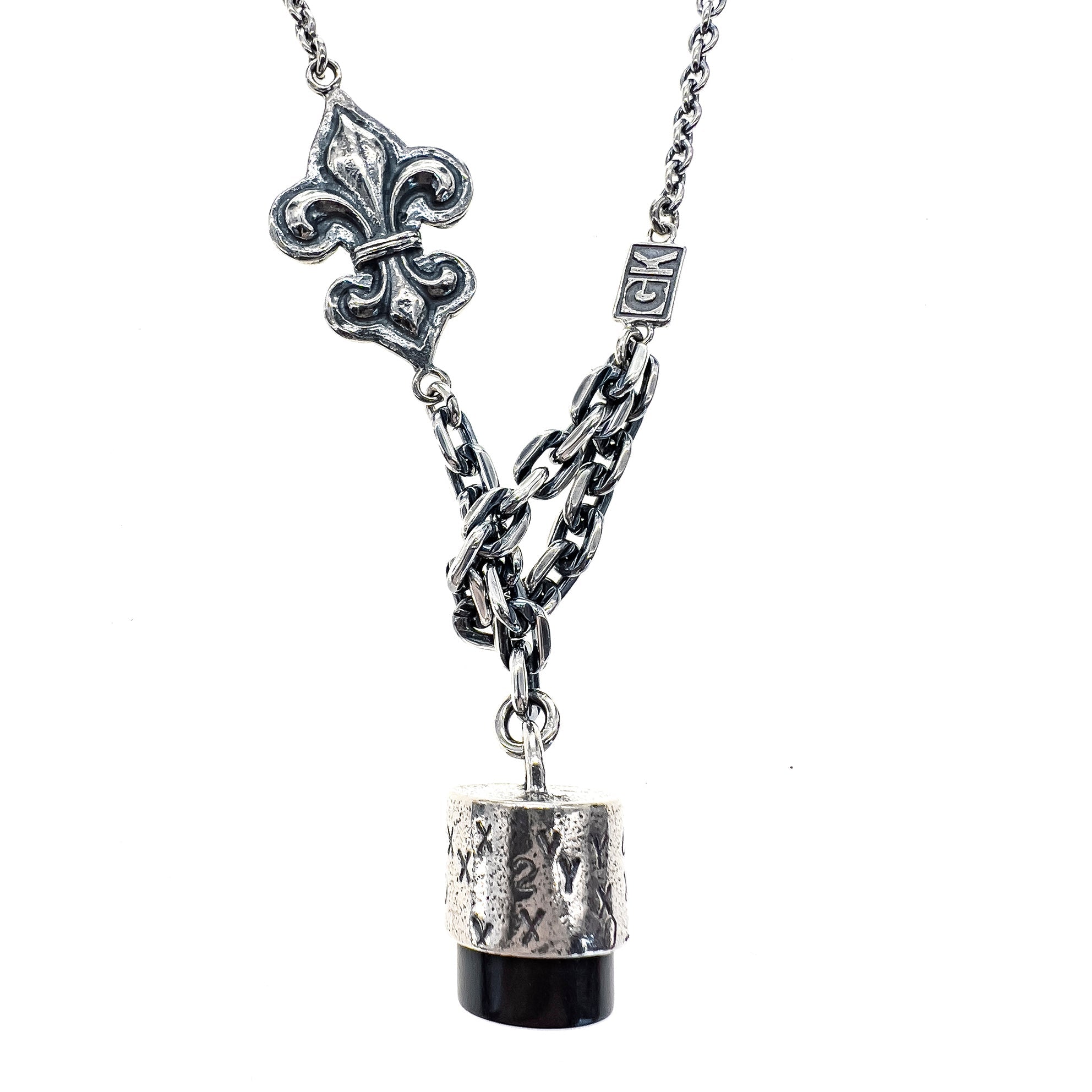 Rebel Rebel Stamp Necklace – Sterling Silver – Gem Kingdom