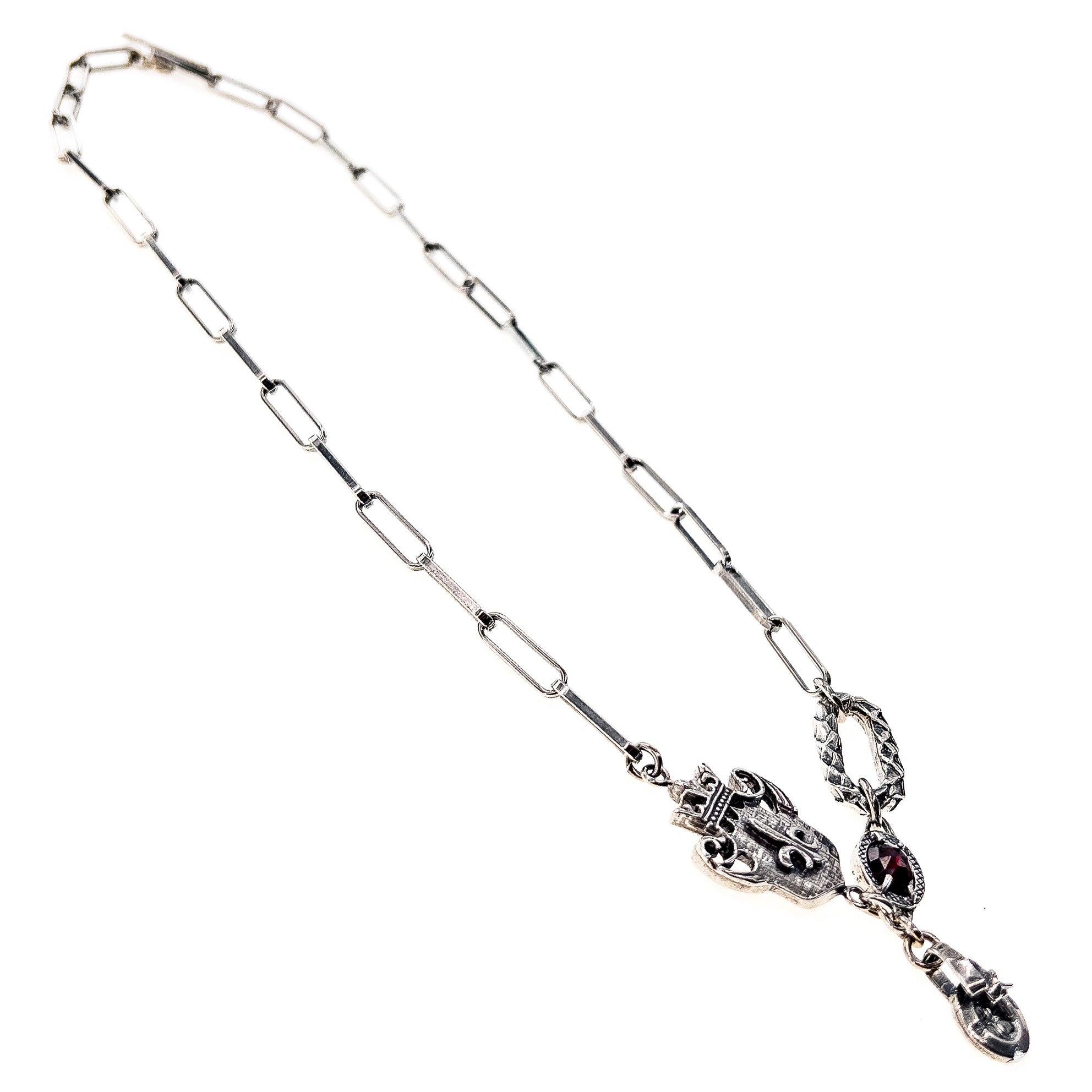 Rebel Rebel Paperclip Necklace – Sterling Silver – Gem Kingdom