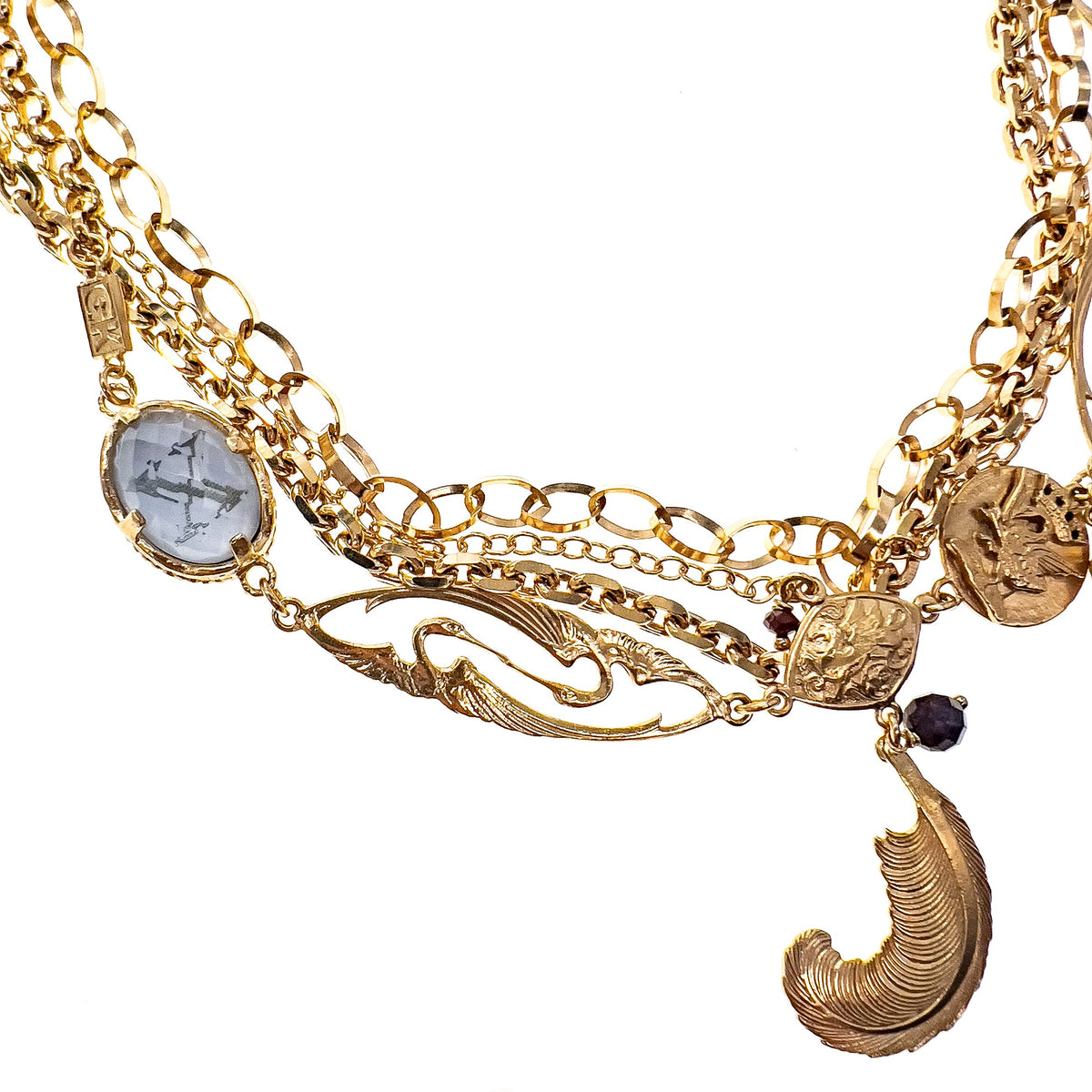 Multi-Strand Charm Necklace – 18k Gold Plated – Gem Kingdom