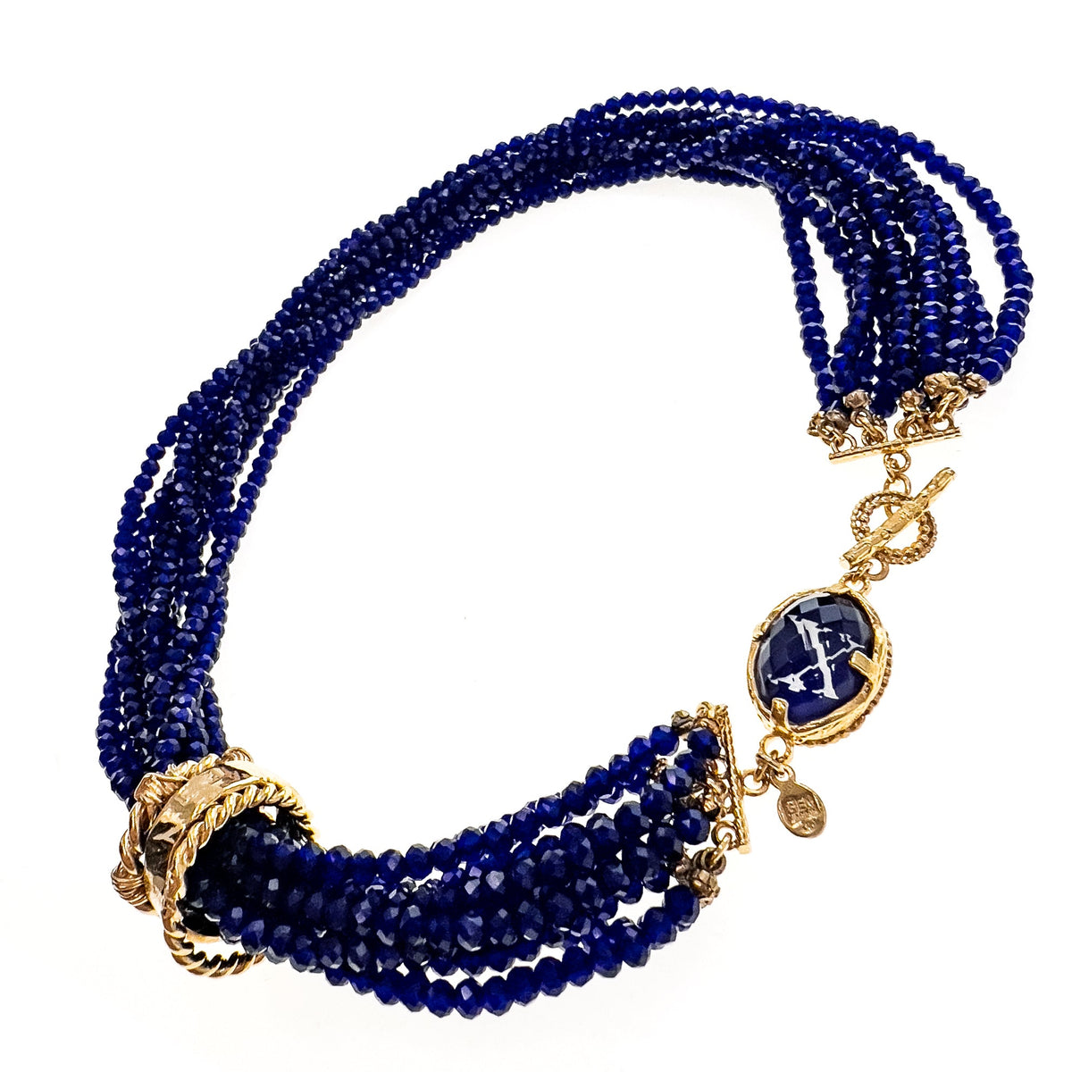 Blue Multi-Strand Necklace – Gold Plated – Gem Kingdom