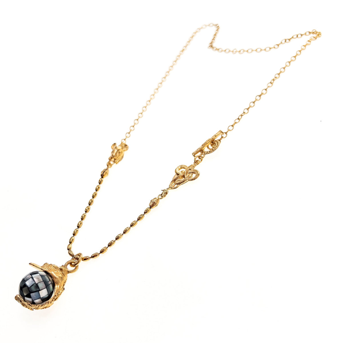 Zwaan Ketting Zwart – 18K Verguld – Gem Kingdom