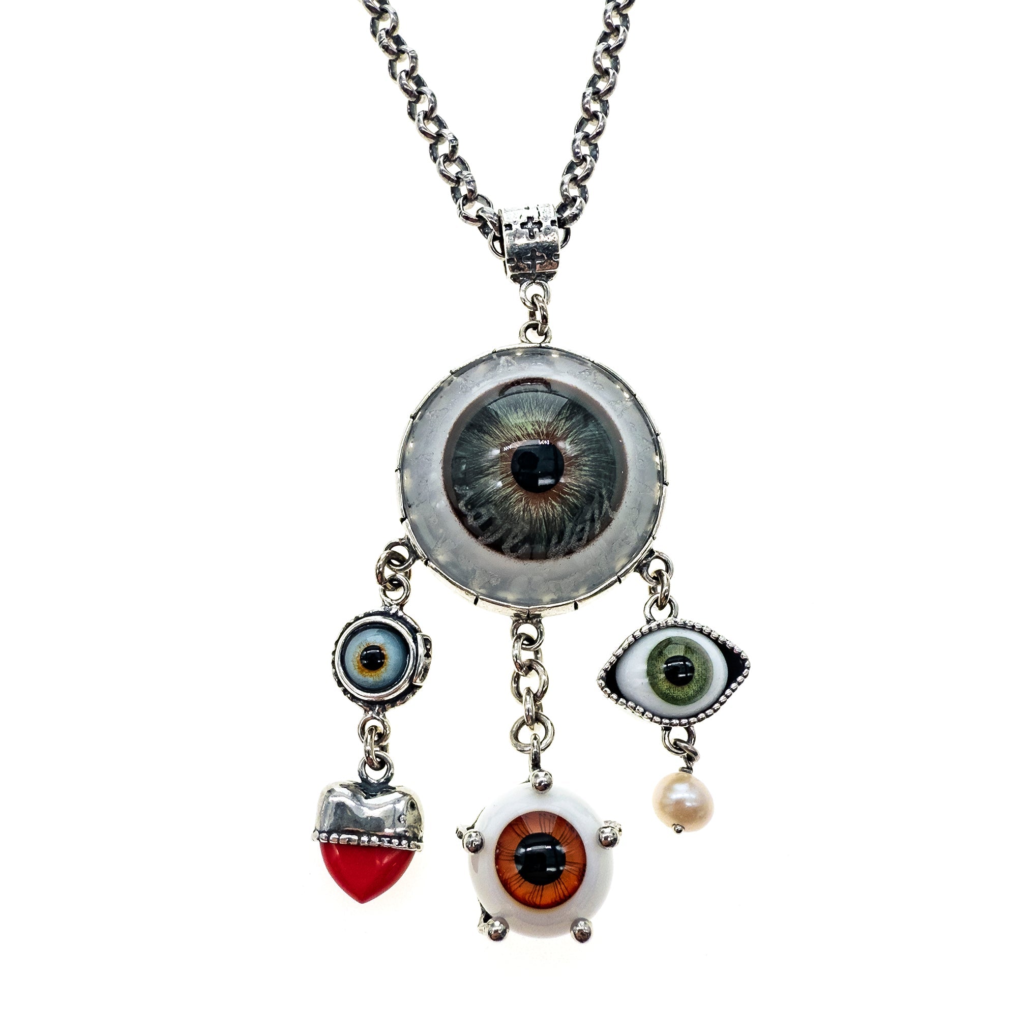 Eye Love You Glazen Oog Hanger Ketting