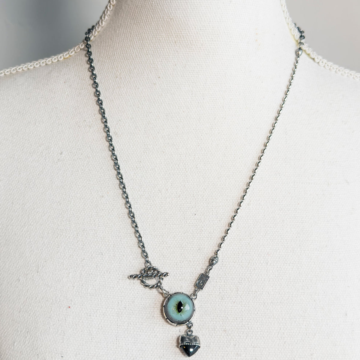 Eye Love You Necklace Blue – Sterling Silver – Gem Kingdom