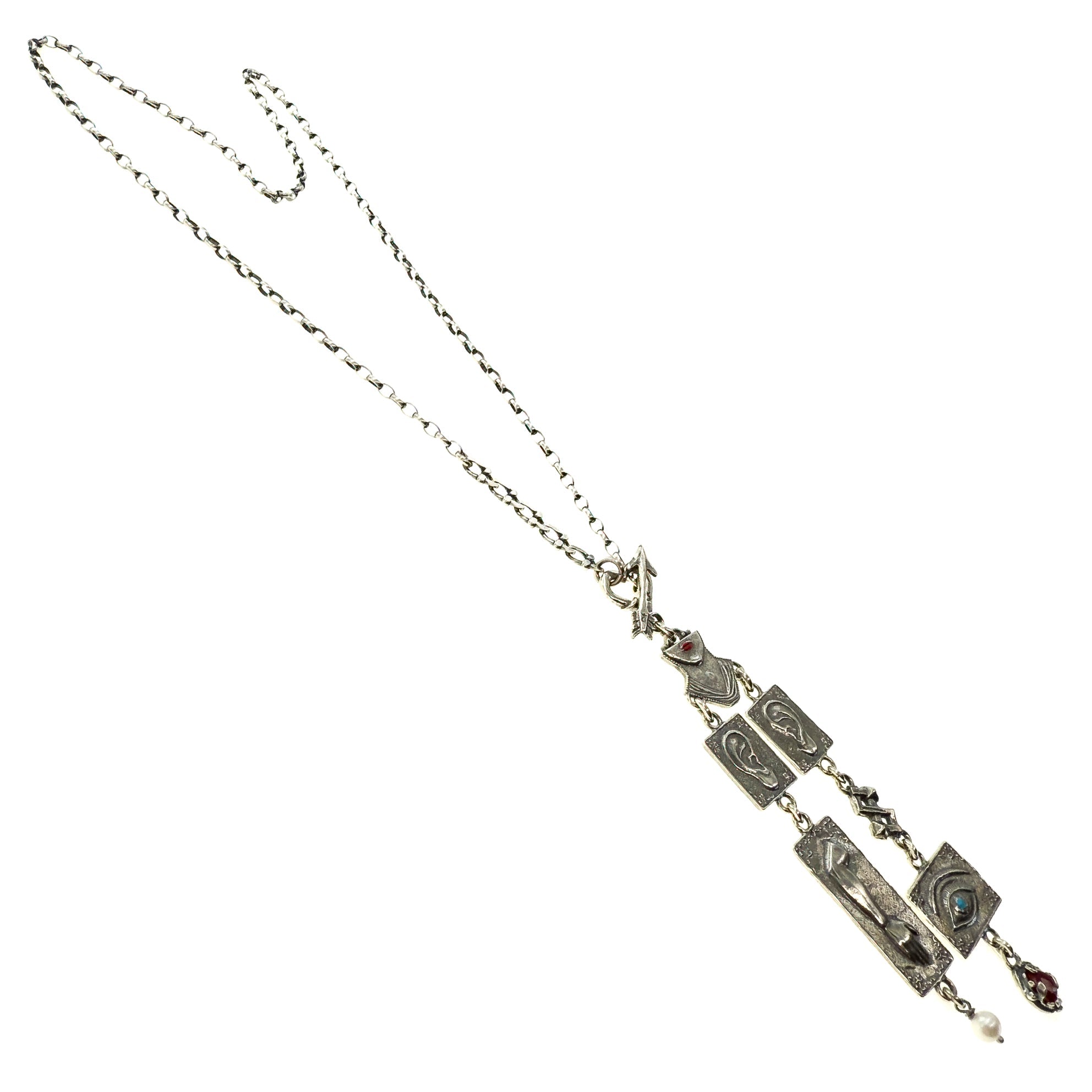 Ex Voto Chandelier Necklace – Sterling Silver – Gem Kingdom