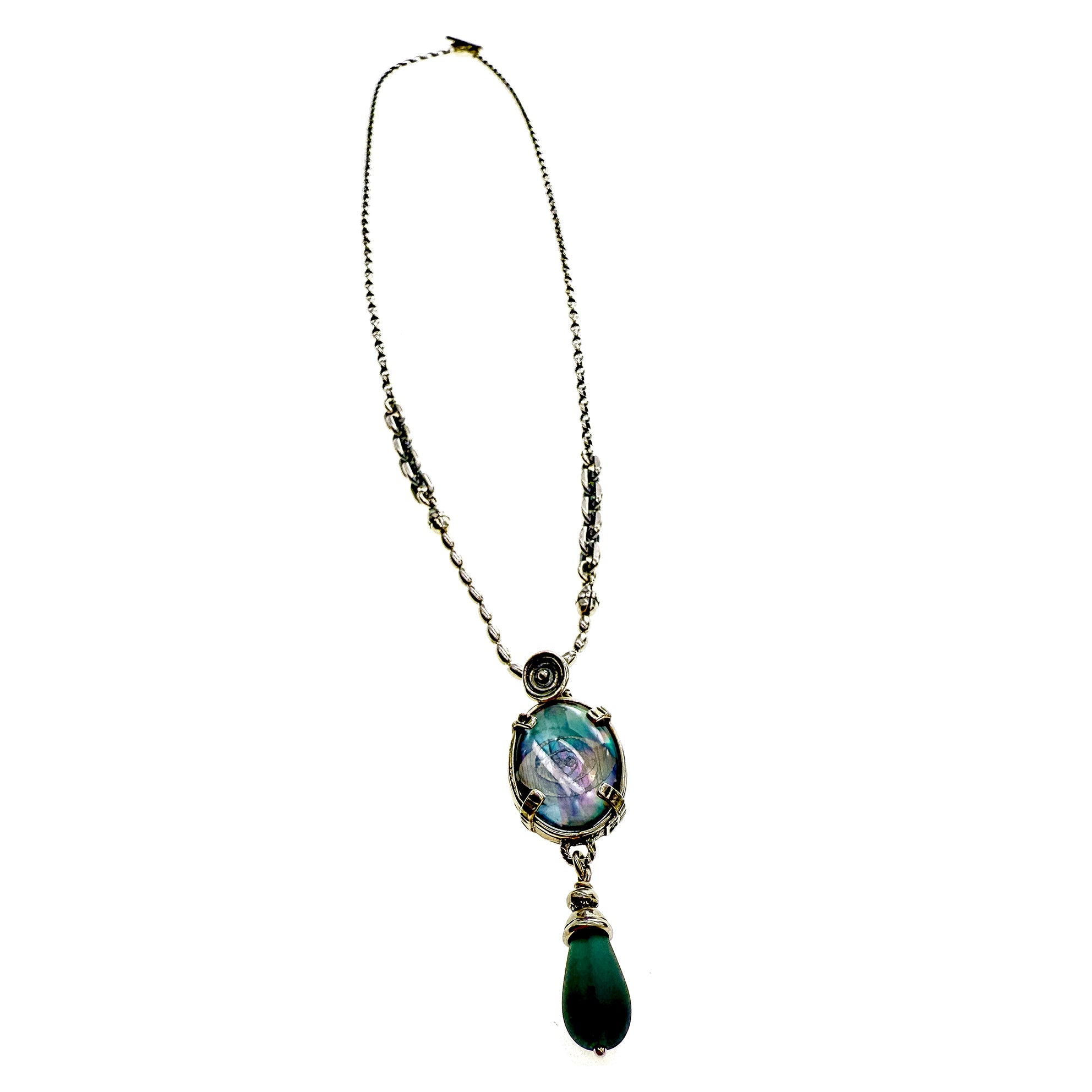 Grey Eye Necklace – Sterling Silver – Gem Kingdom