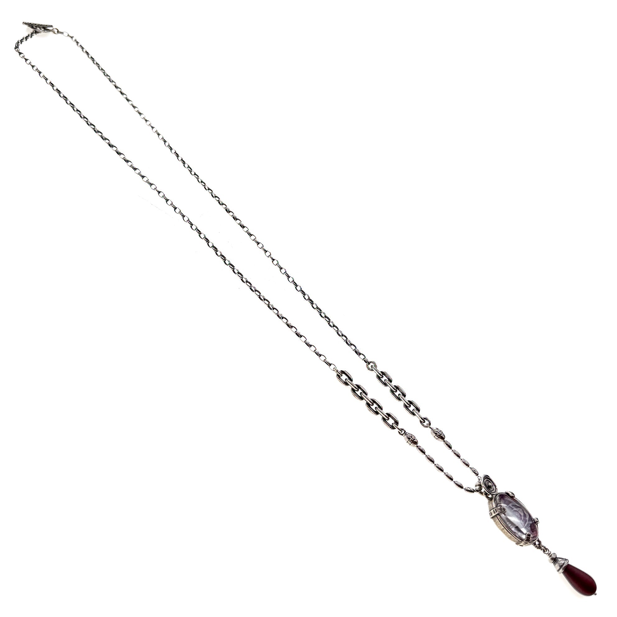 Purple Eye Necklace – Sterling Silver – Gem Kingdom