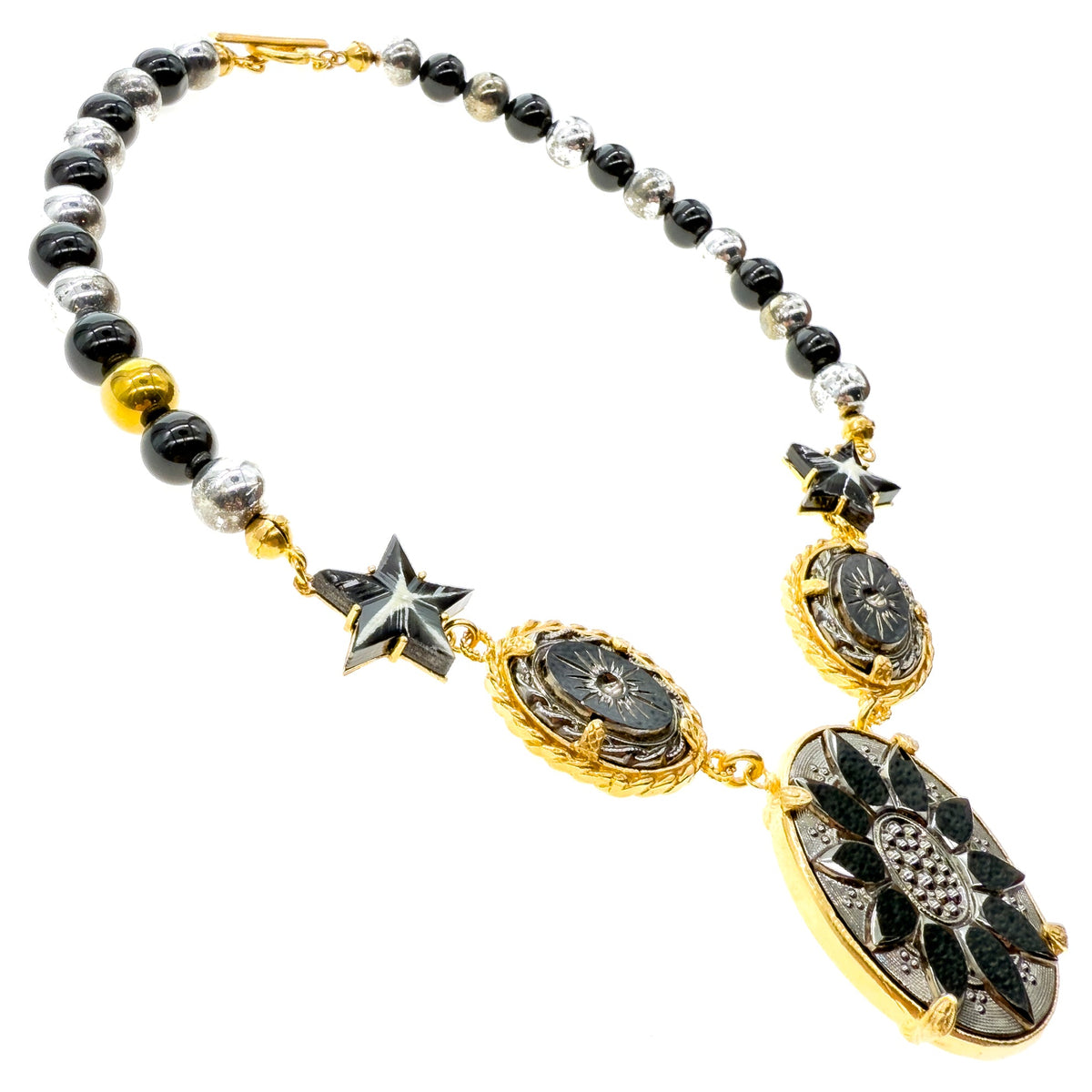Noir Cosmos Ketting – Verguld – Gem Kingdom