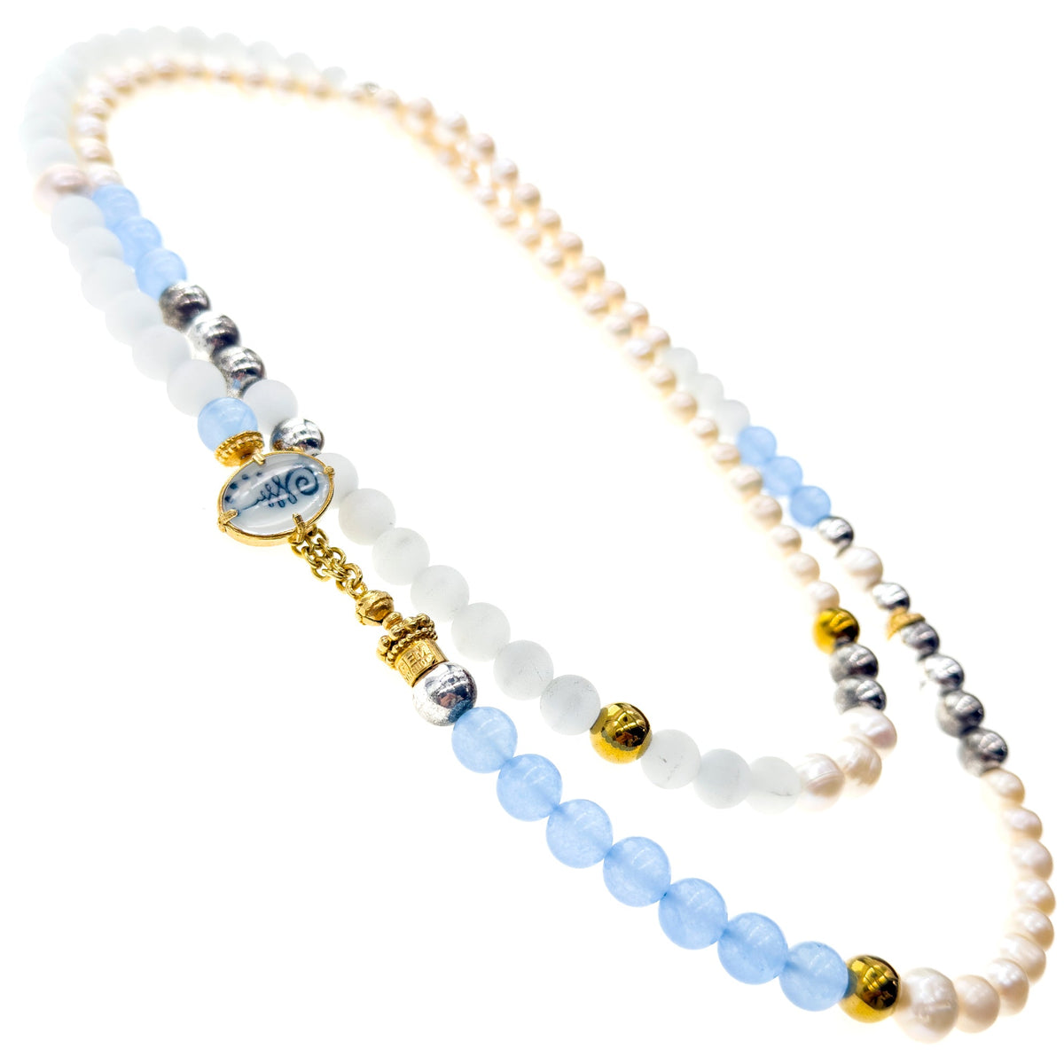 Blue Solace Necklace – Gold Plated – Gem Kingdom
