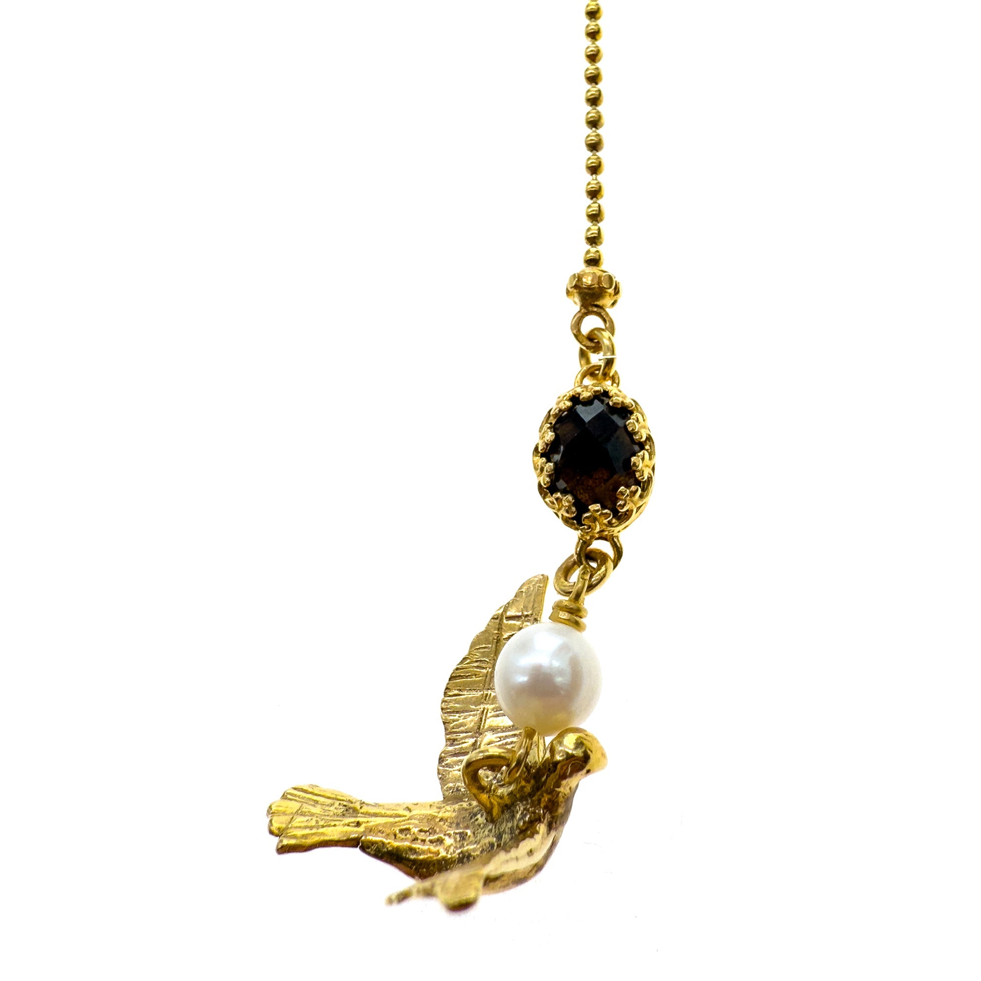Lariat Bird Necklace – Gold Plated – Gem Kingdom