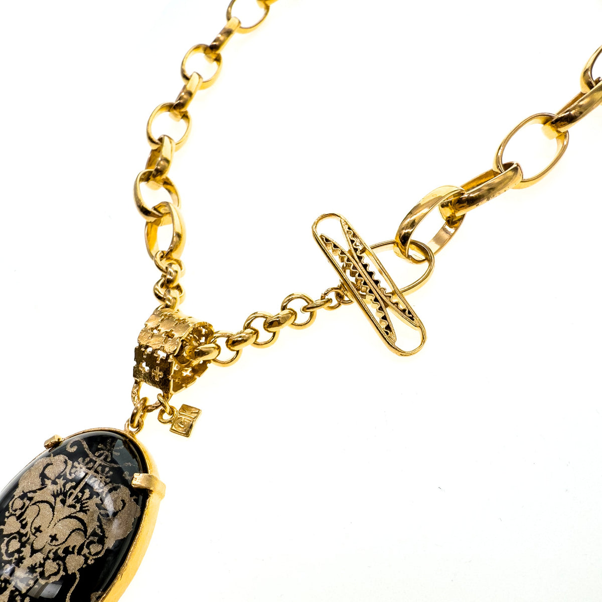 Open Schakel Intaglio Ketting – Verguld – Gem Kingdom