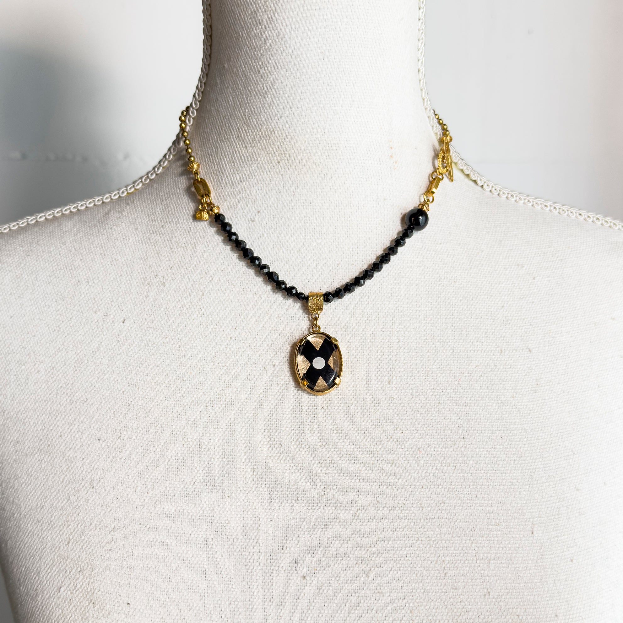 Zwarte Spinel Ketting