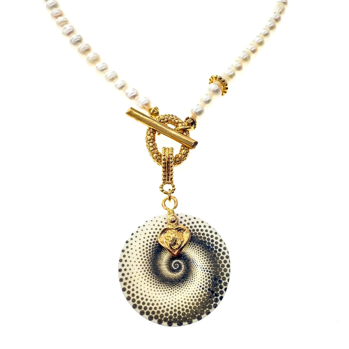Parel Swirl Ketting – 18K Verguld – Gem Kingdom