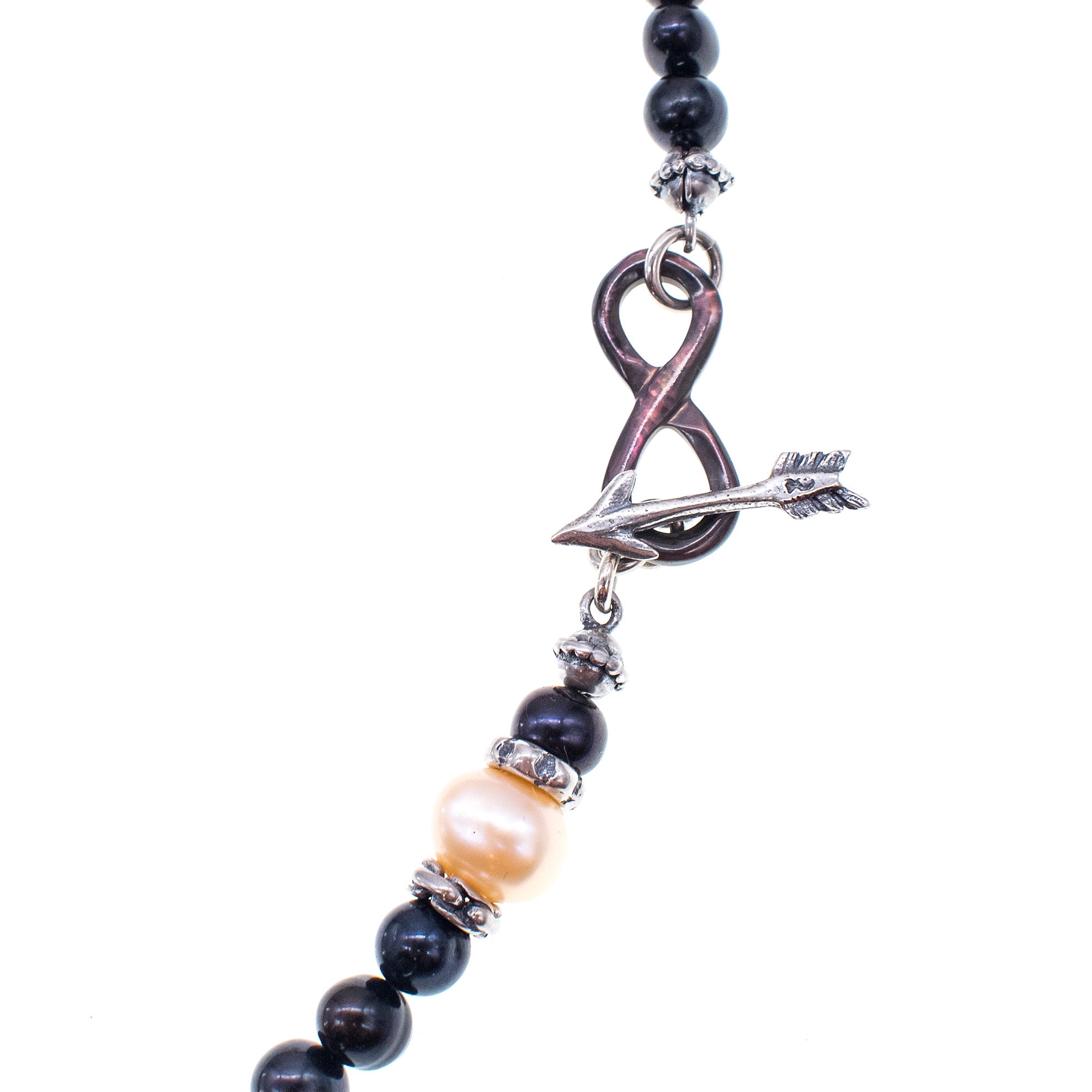 Black Whispering Heart Necklace – Sterling Silver – Gem Kingdom
